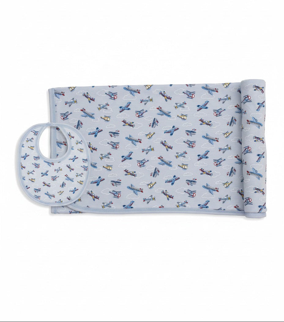 Air Adventures Blanket & Bib Set - Kissy Kissy
