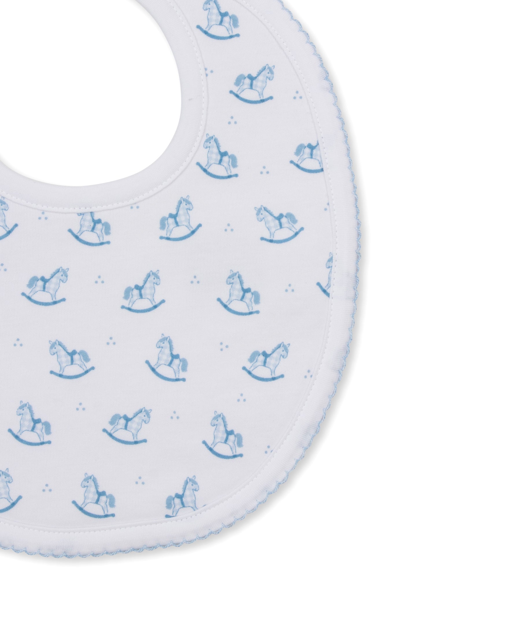 Gingham Rockers Blue Bib