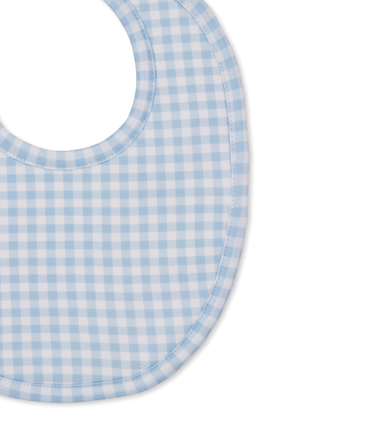 Gingham Traditions Blue Bib - Kissy Kissy