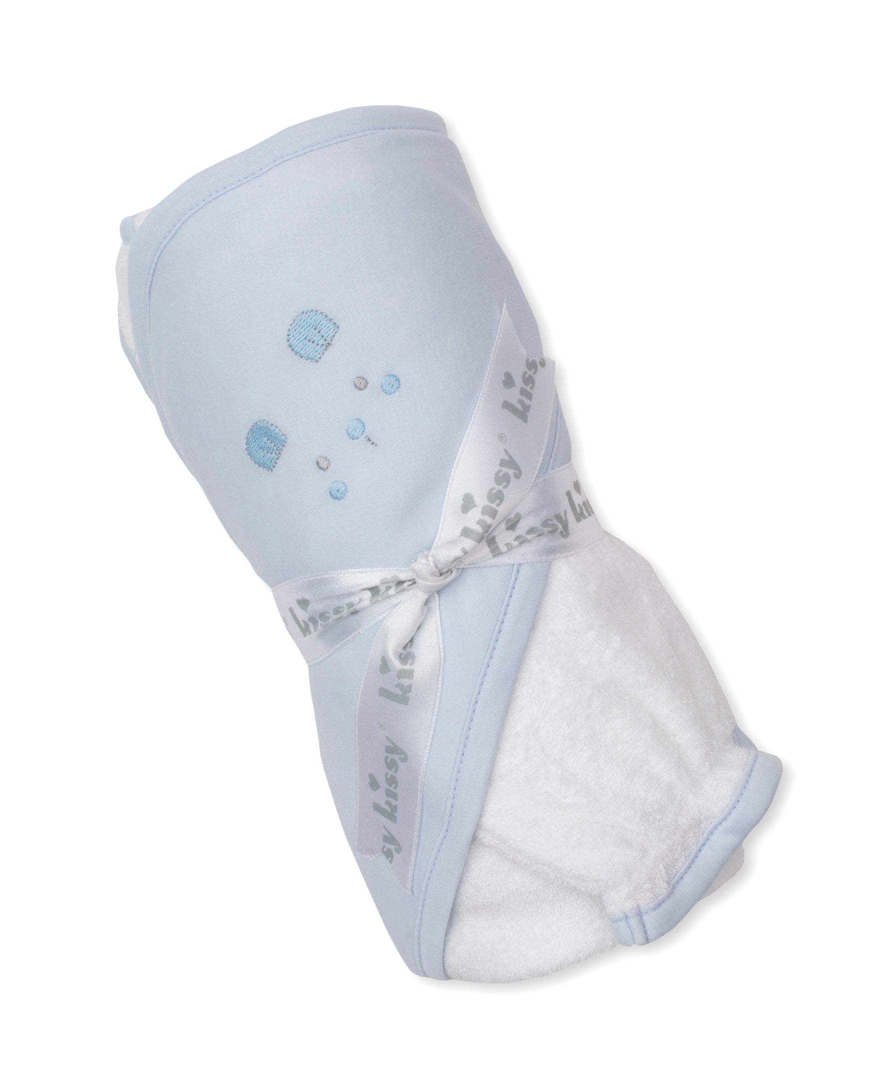 Teddy Bear Time Blue Hooded Towel & Mitt Set - Kissy Kissy