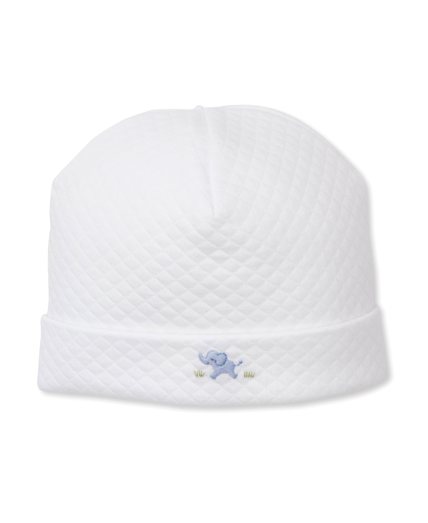 Premier Elephant Esprit White/Blue Hand Emb. Jacquard Hat - Kissy Kissy
