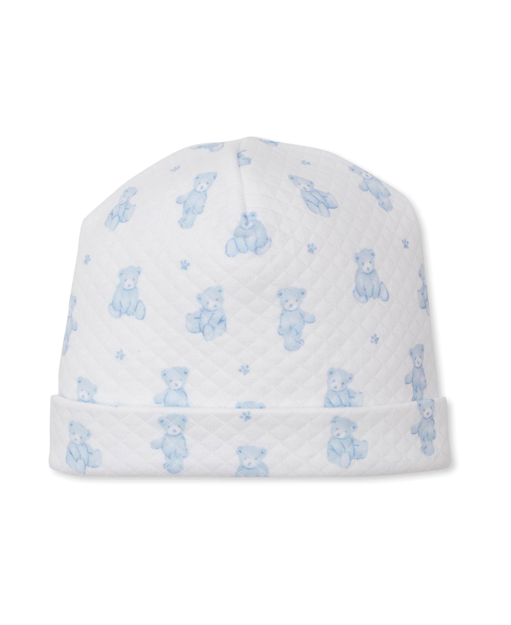 Teddy Bear Time Blue Jacquard Hat - Kissy Kissy