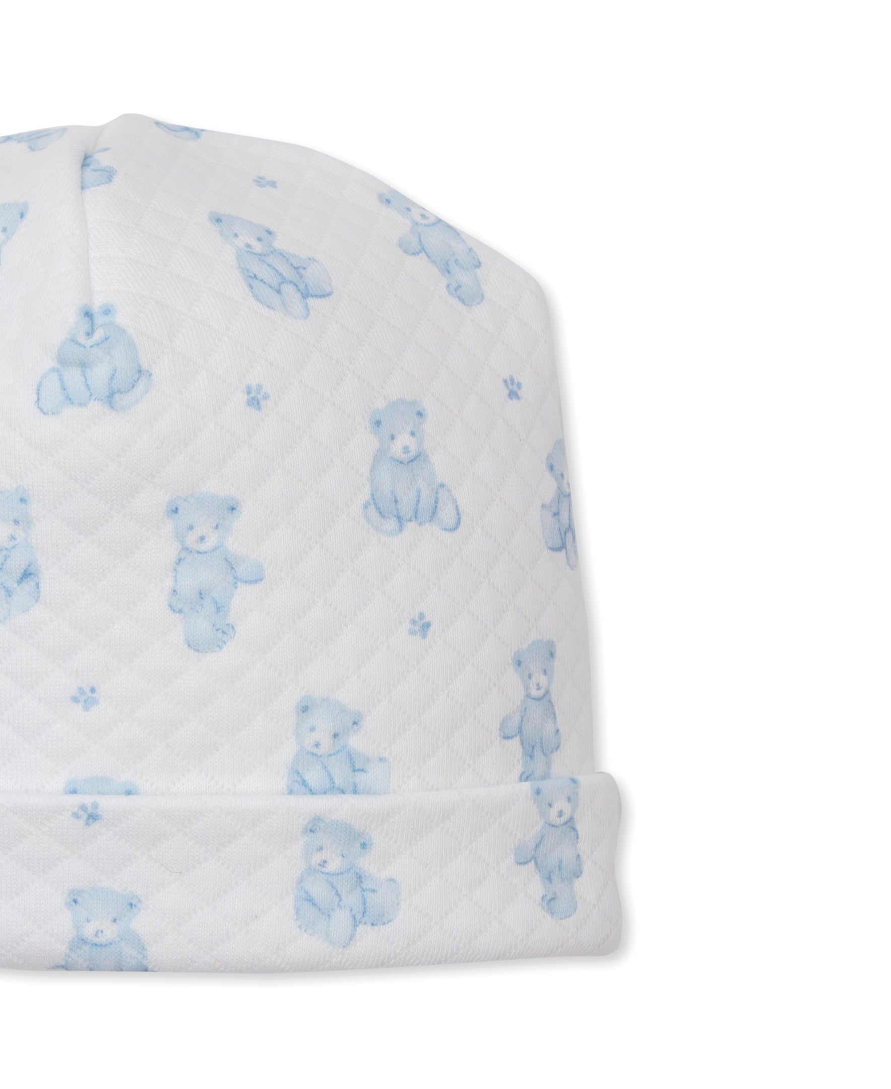 Teddy Bear Time Blue Jacquard Hat - Kissy Kissy