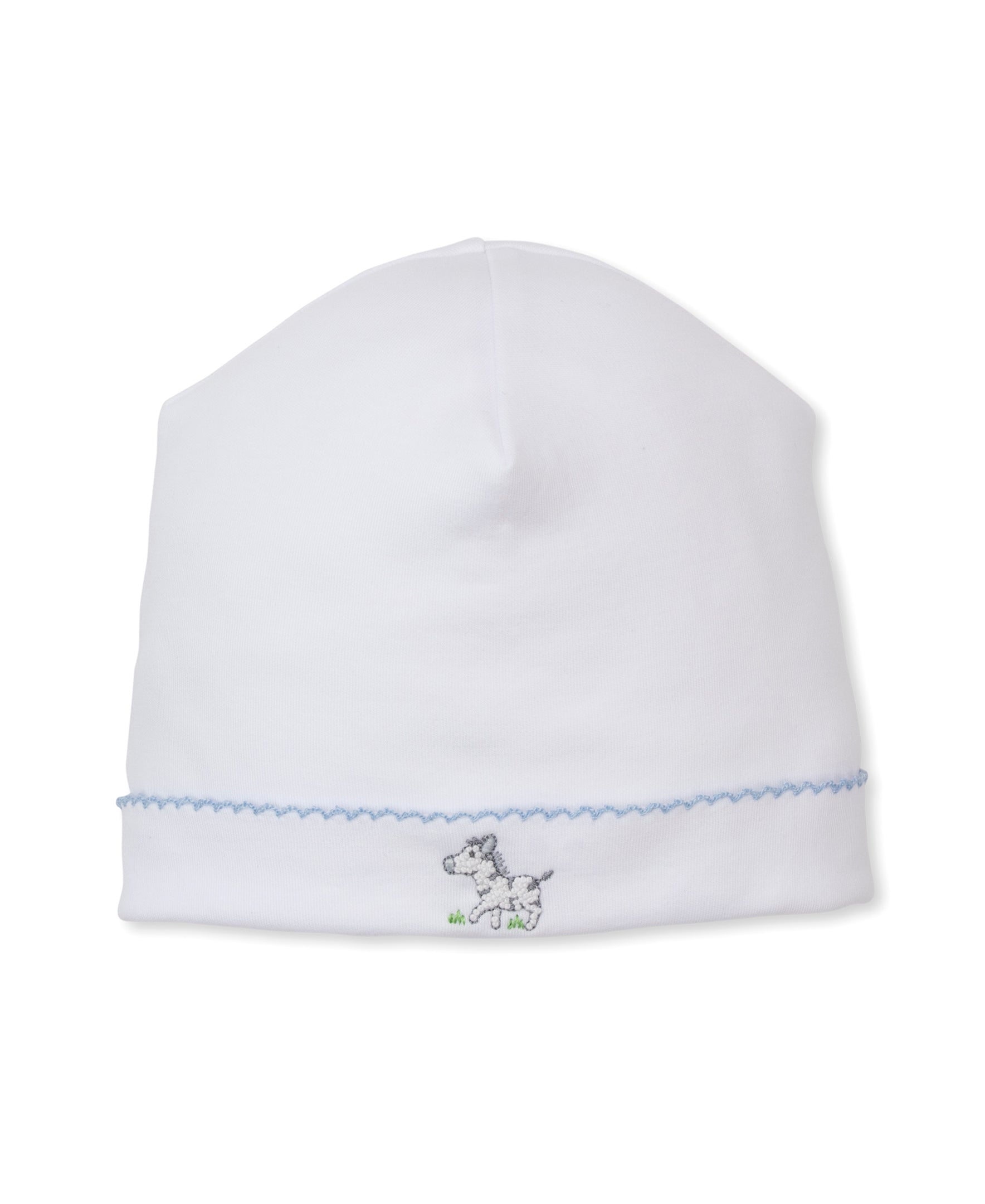 SCE Safari Party White/Blue Hand Emb. Hat - Kissy Kissy