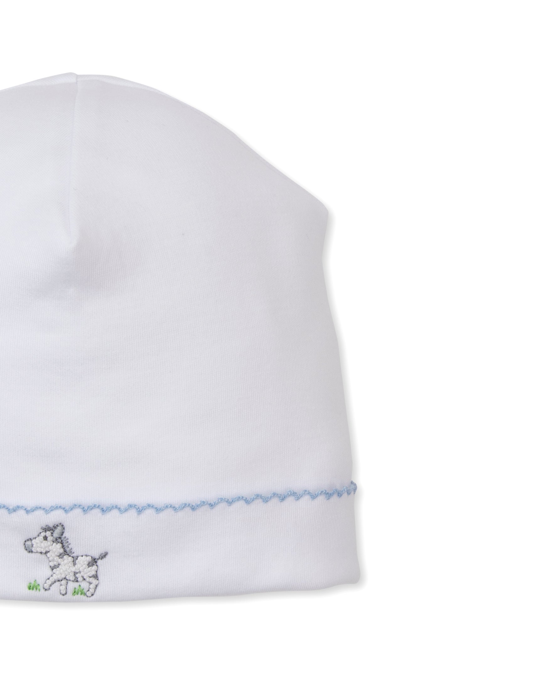SCE Safari Party White/Blue Hand Emb. Hat - Kissy Kissy