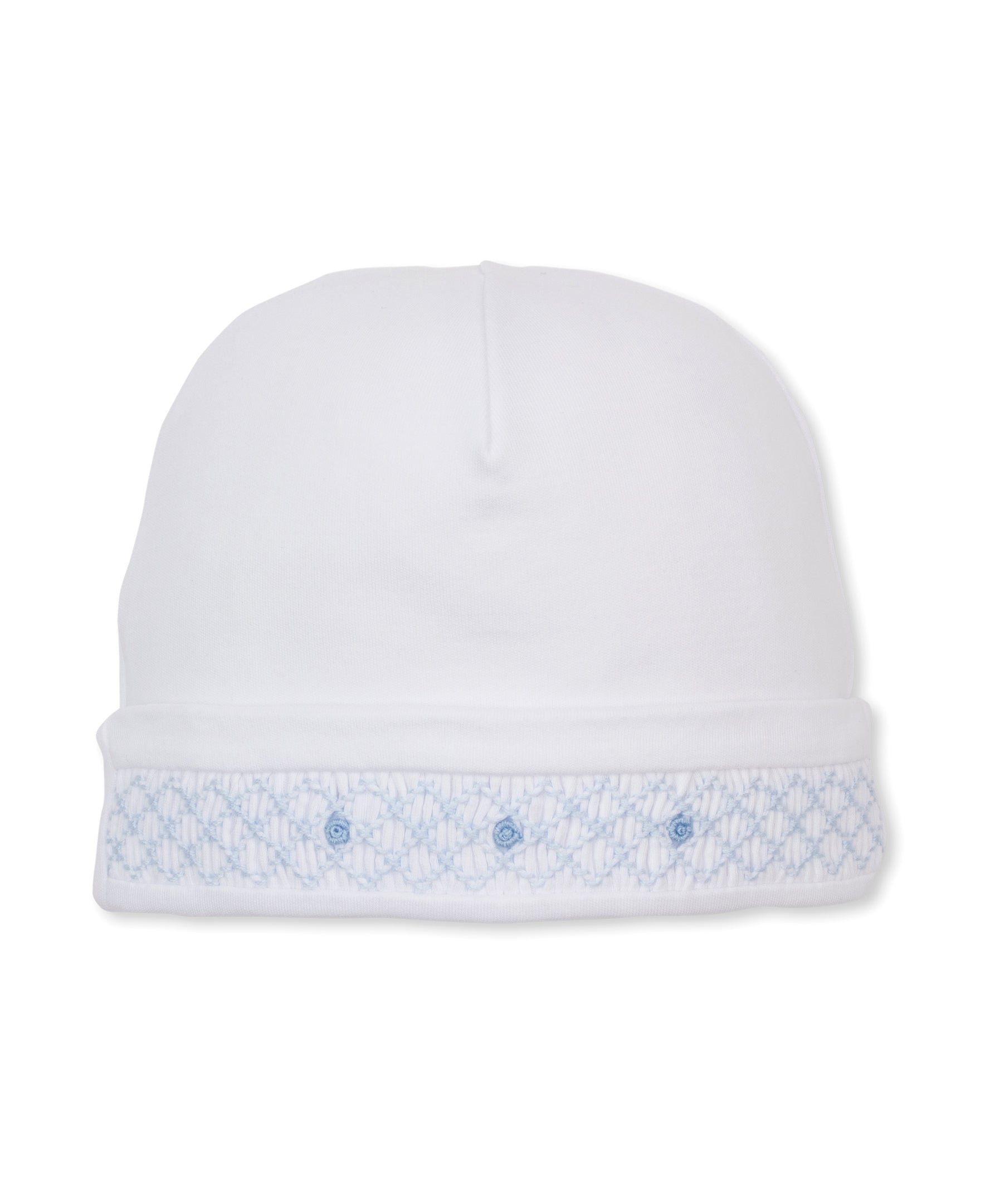 CLB Fall 26 White/Blue Hand Smocked Hat