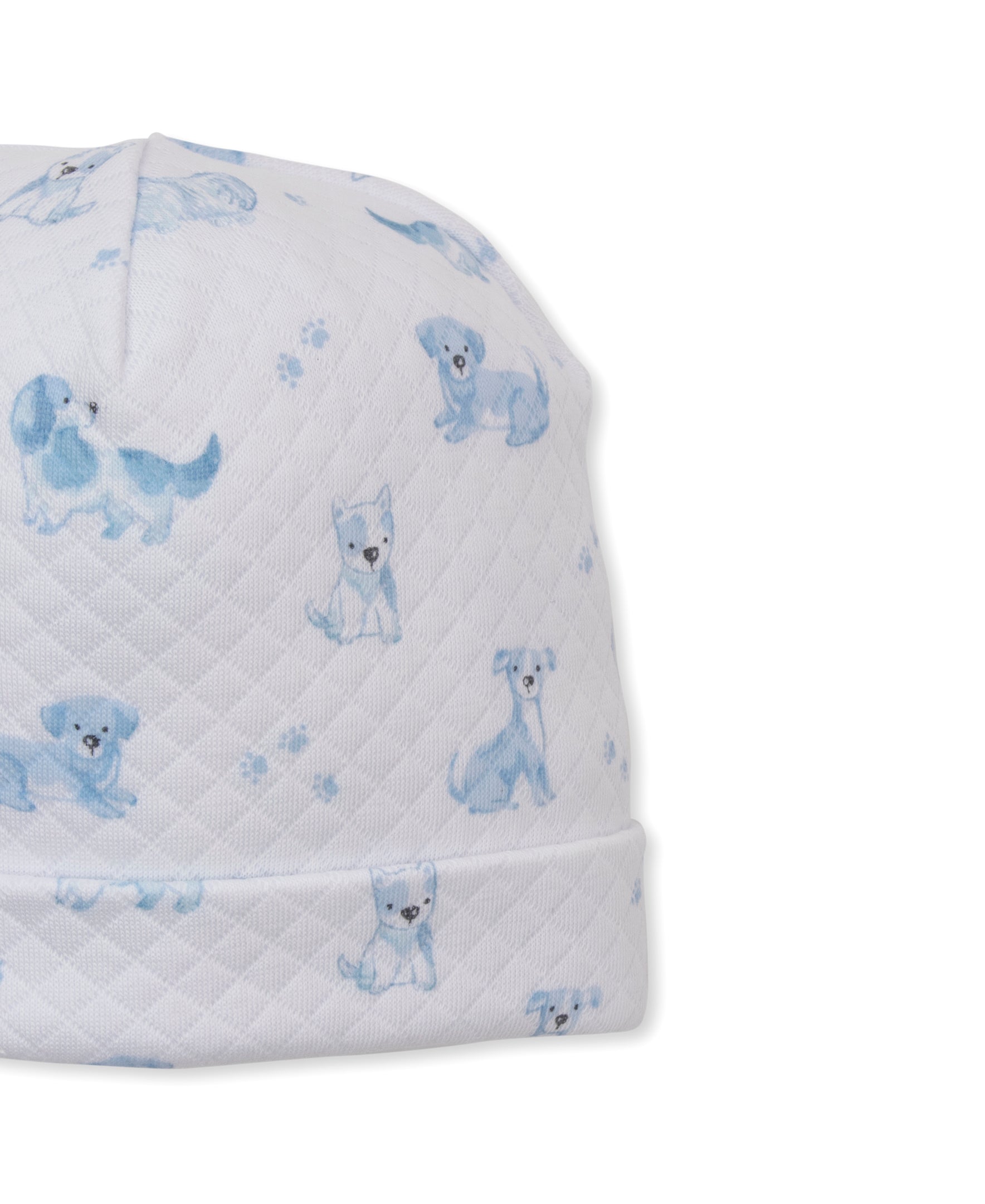 Puppy Paws Blue Jacquard Hat - Kissy Kissy