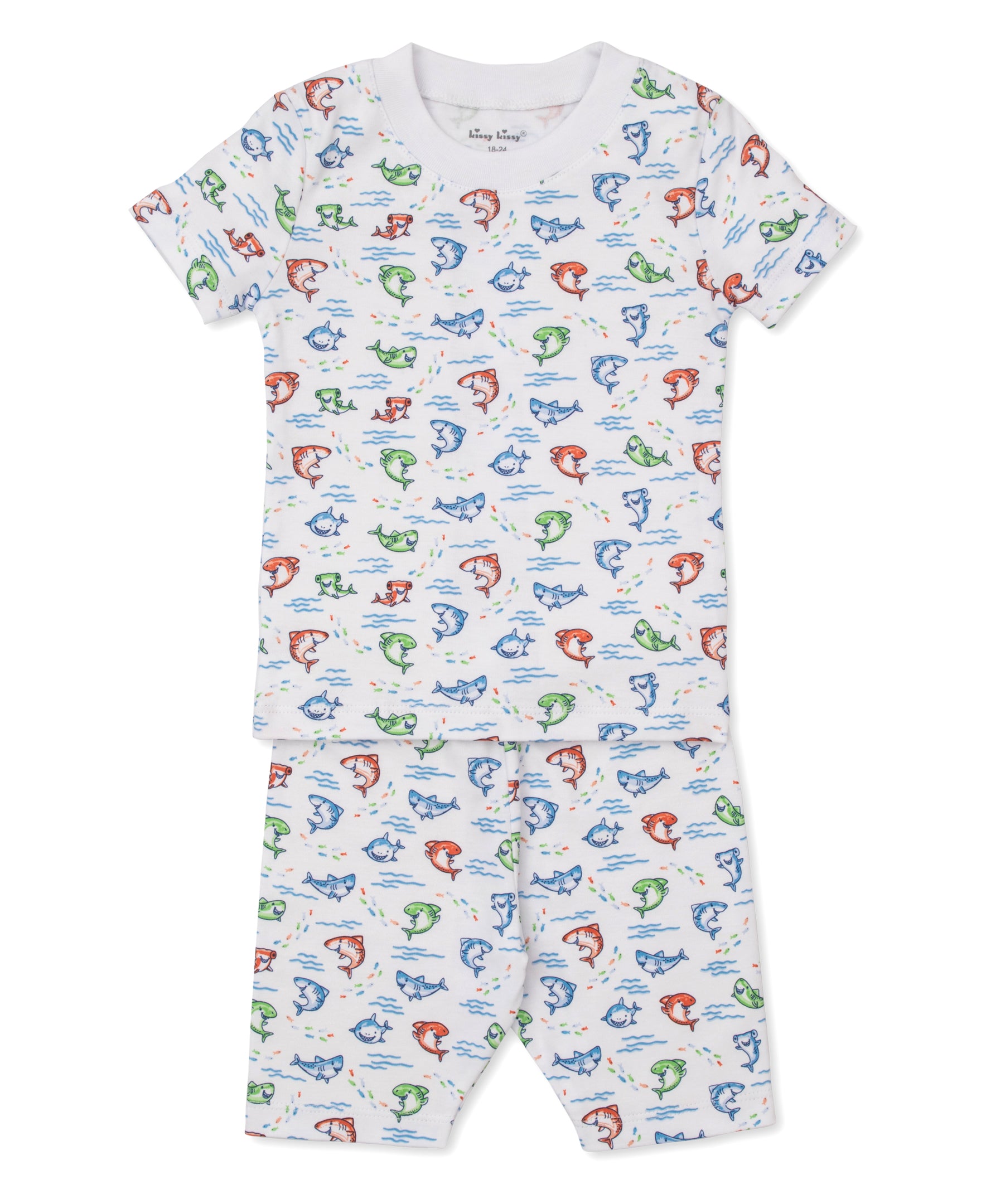 Shark Grins Short Pajama Set - Kissy Kissy