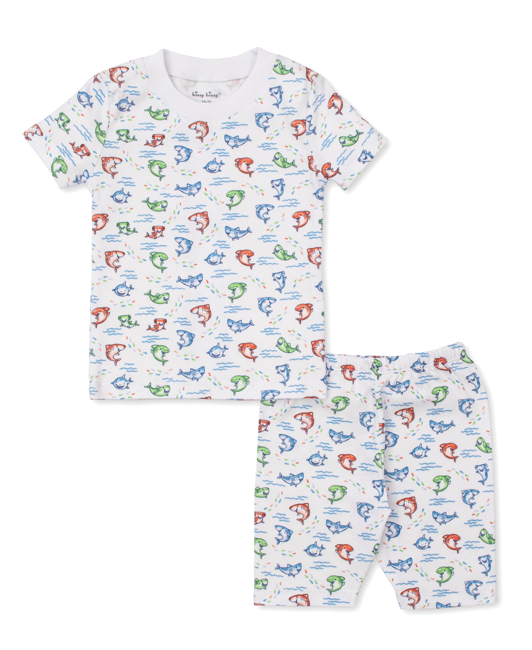 Shark Grins Short Pajama Set - Kissy Kissy