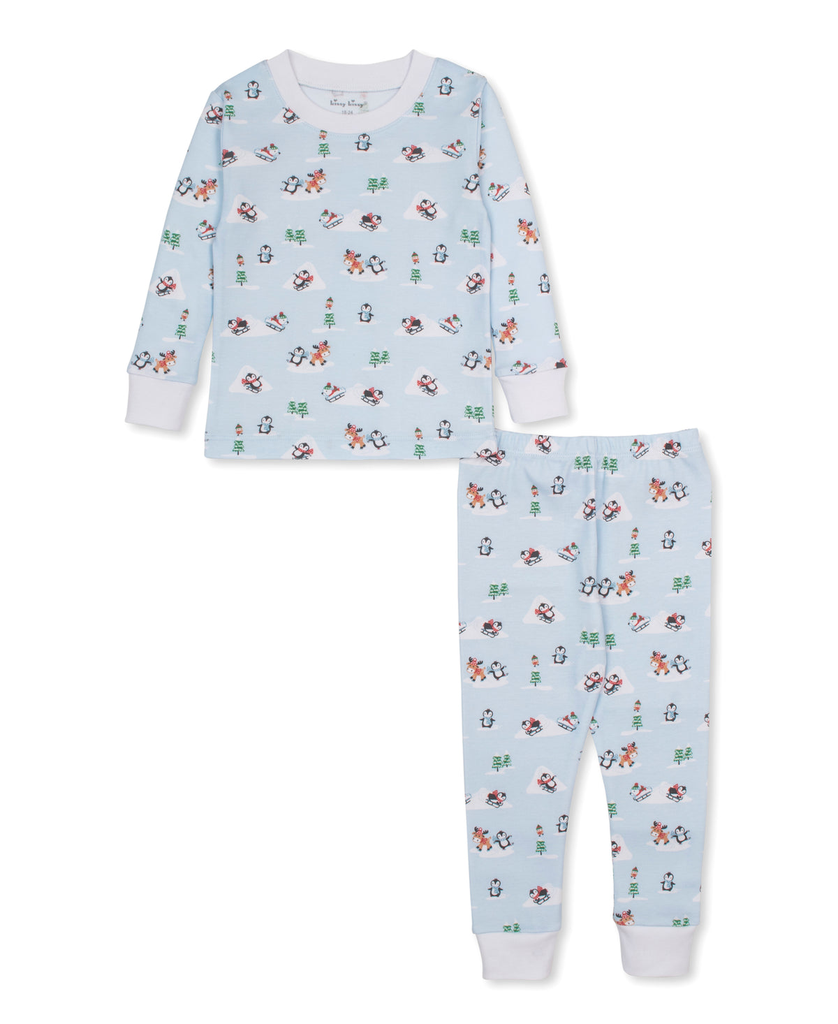 Snow Slides Blue Toddler Pajama Set - Kissy Kissy