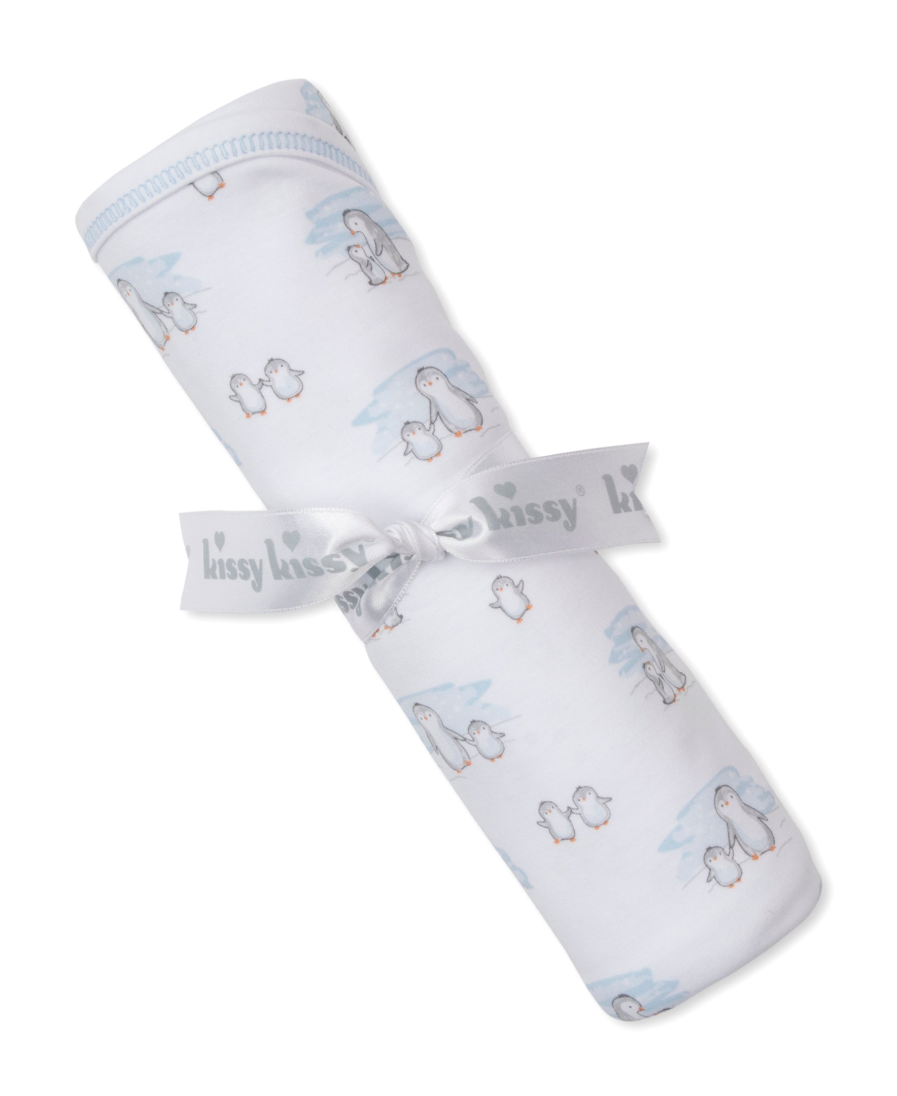 Snow Happy Penguins Blue Blanket - Kissy Kissy