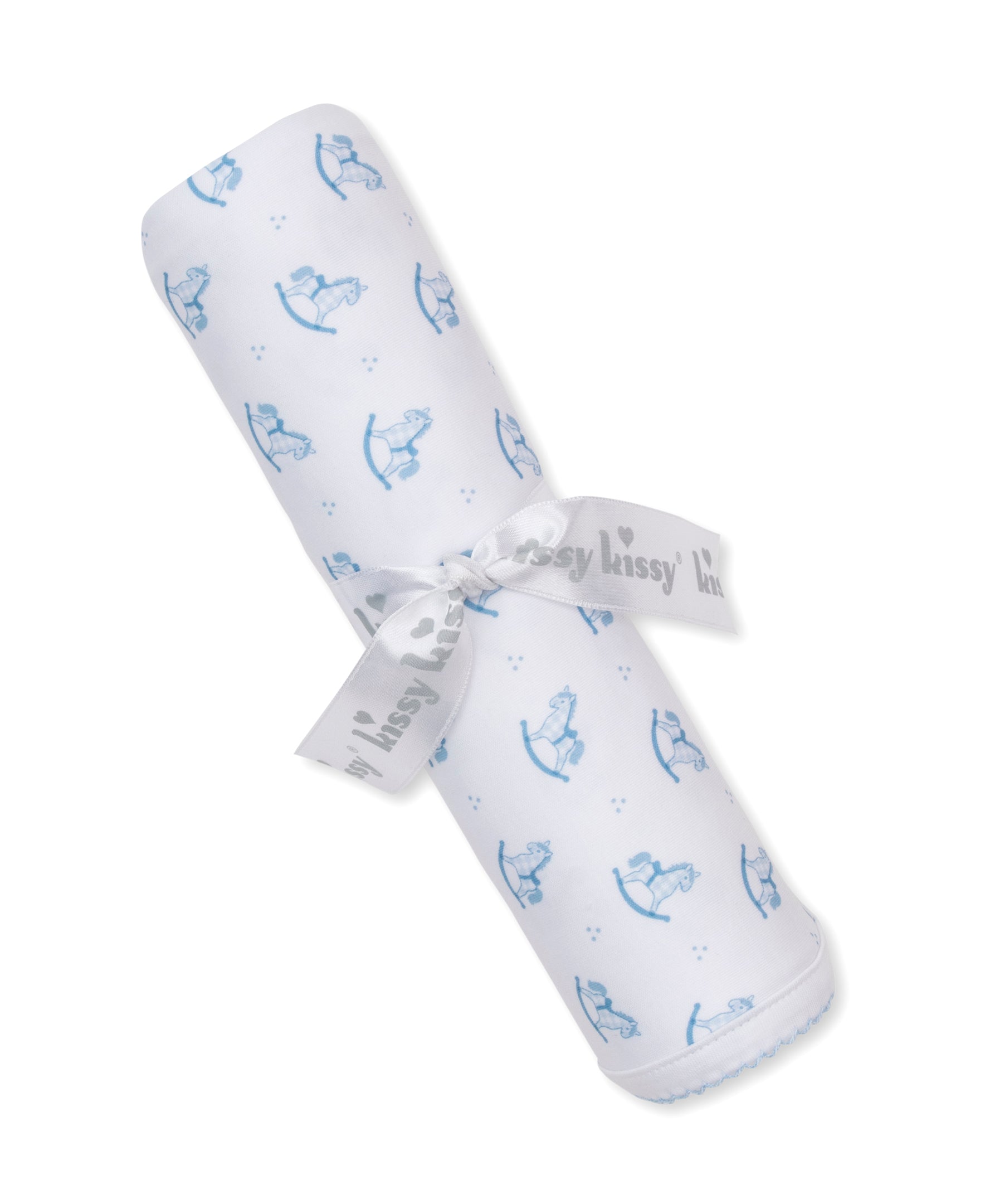Gingham Rockers Blue Blanket