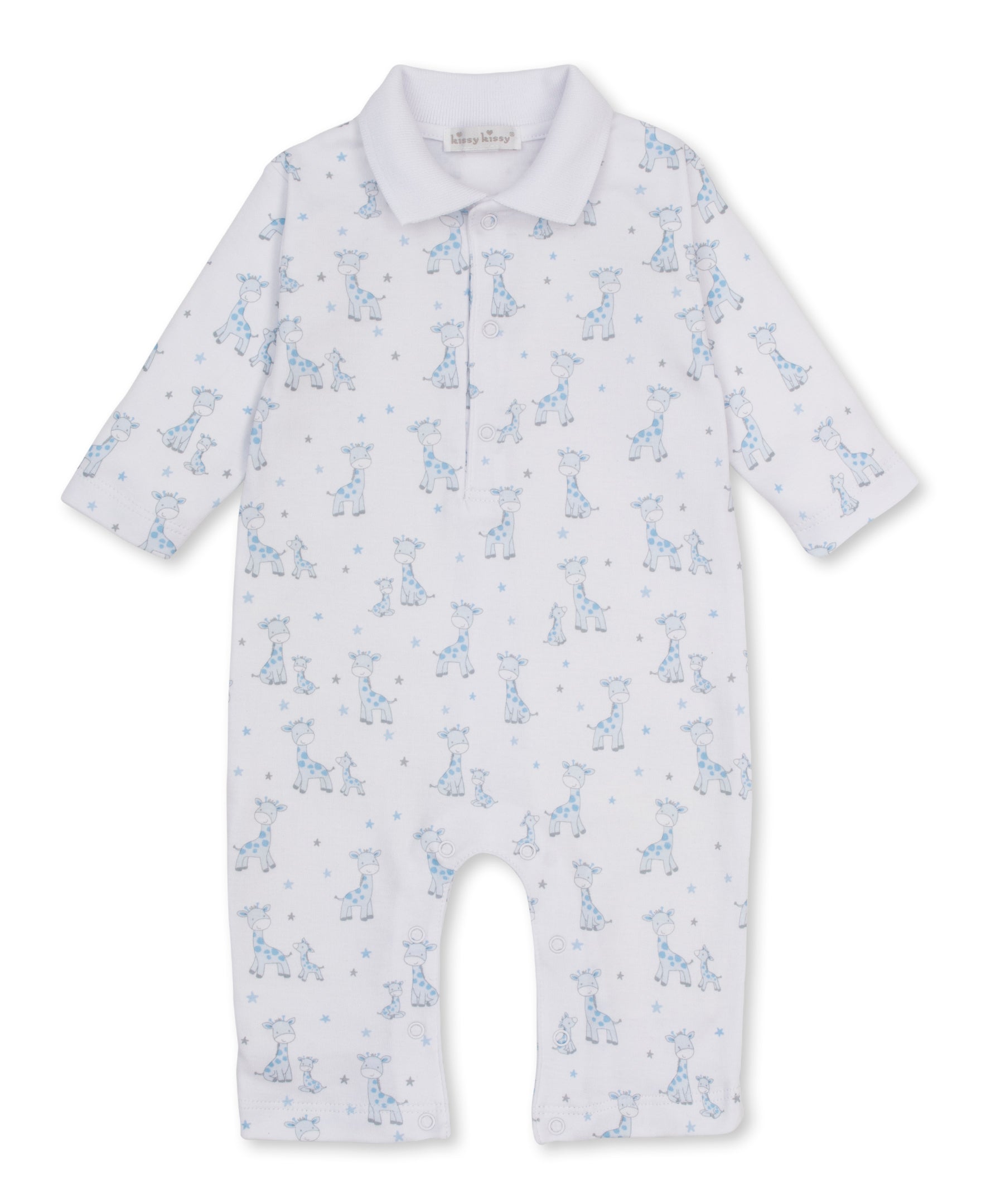 Just Giraffes Blue Playsuit - Kissy Kissy