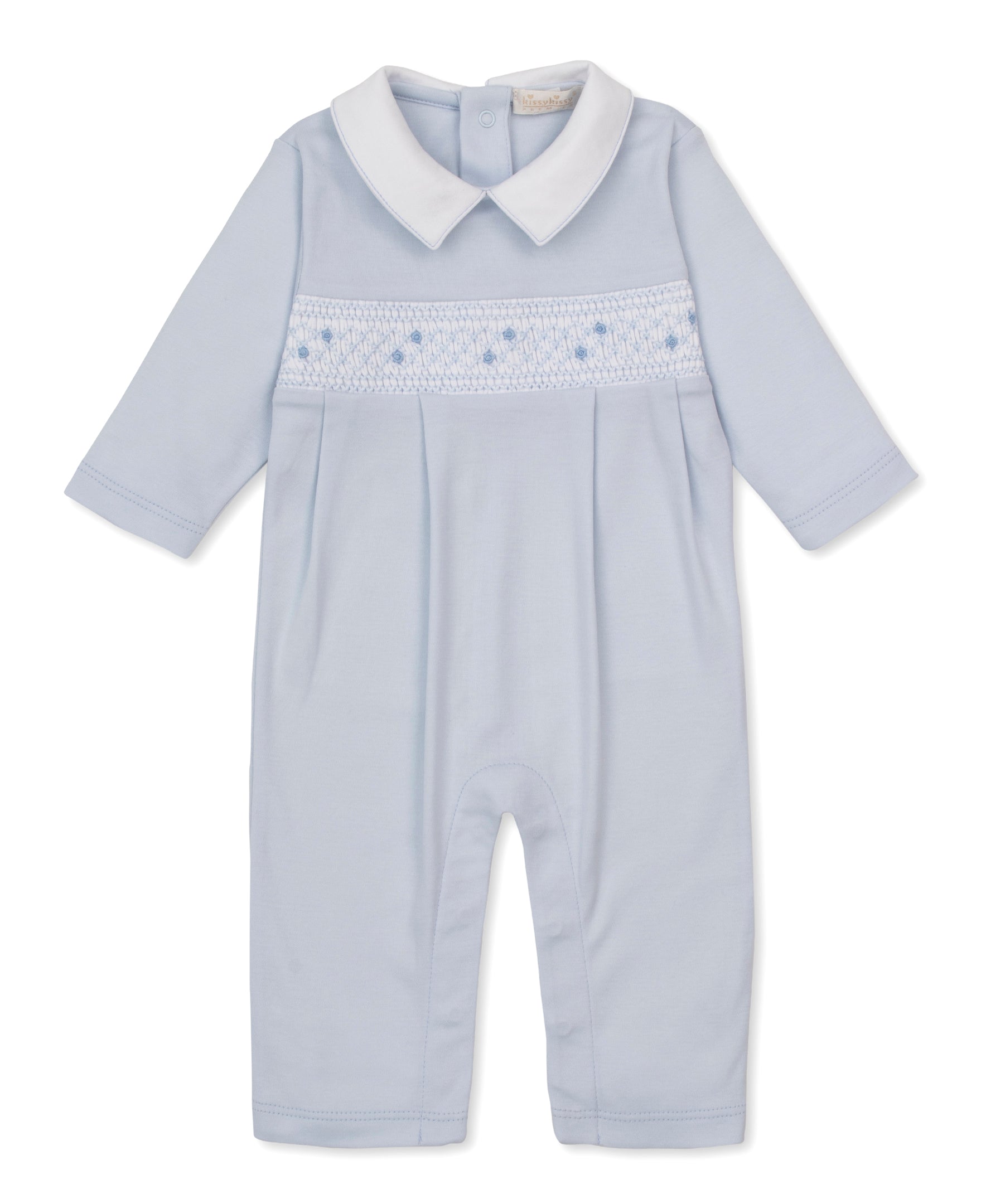 CLB Fall 26 Blue Hand Smocked Playsuit