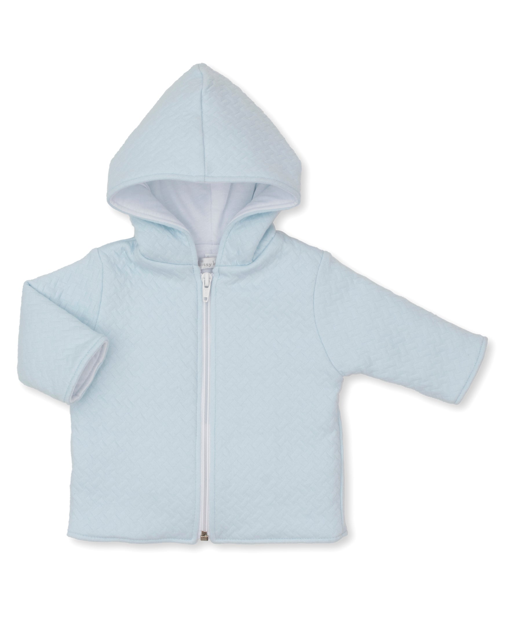 Classic Jacquards Blue Padded Jacket - Kissy Kissy