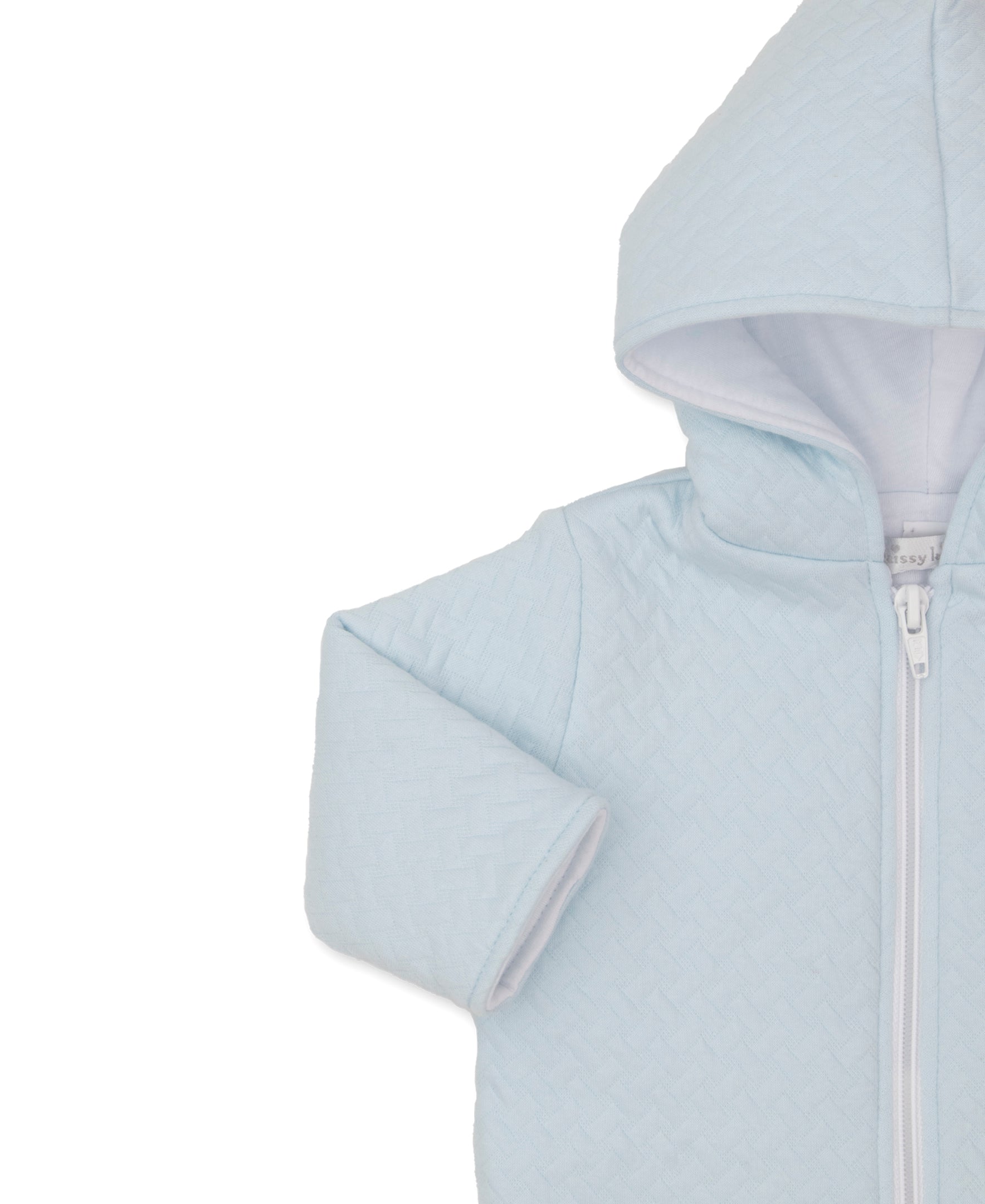 Classic Jacquards Blue Padded Jacket - Kissy Kissy