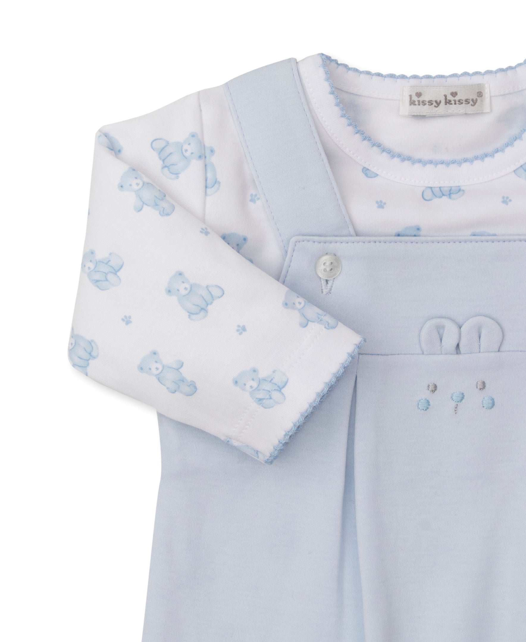 Teddy Bear Time Blue Overall Set - Kissy Kissy