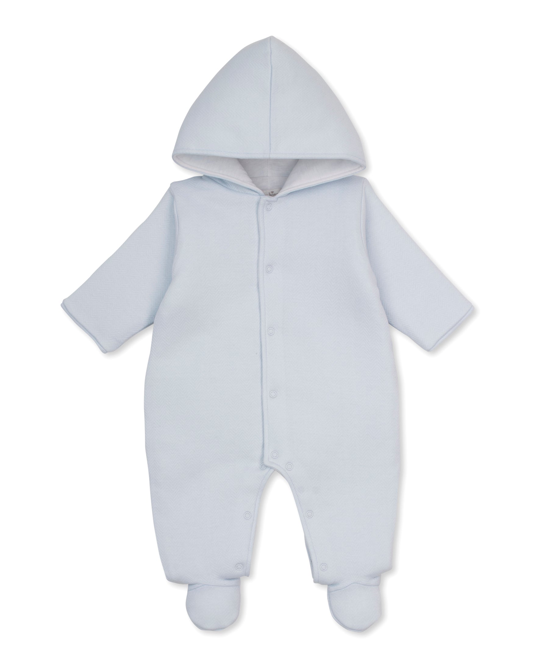 Baby Blessings Blue Jacquard Footed Bunting