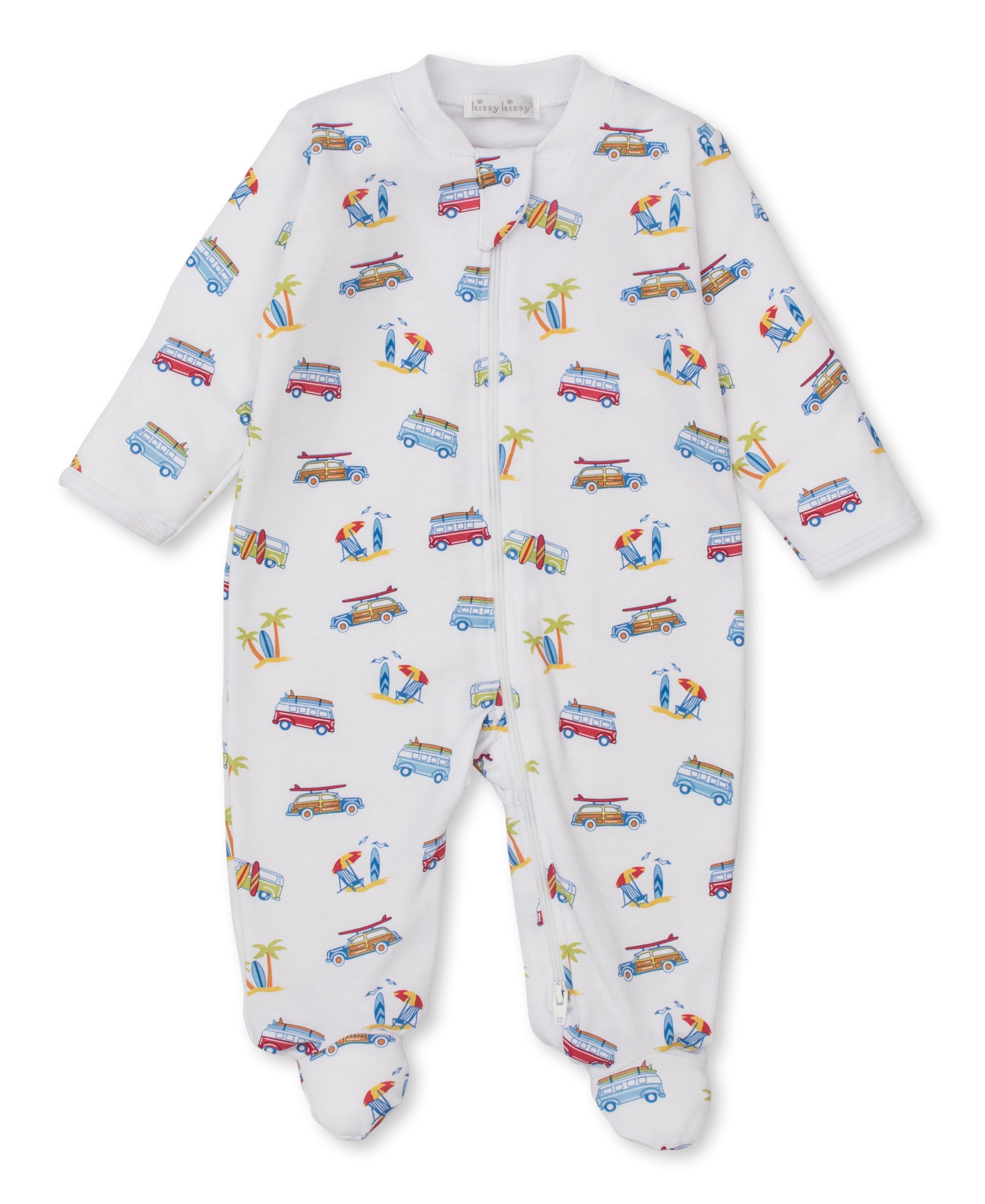 Surfing Vans Zip Footie - Kissy Kissy