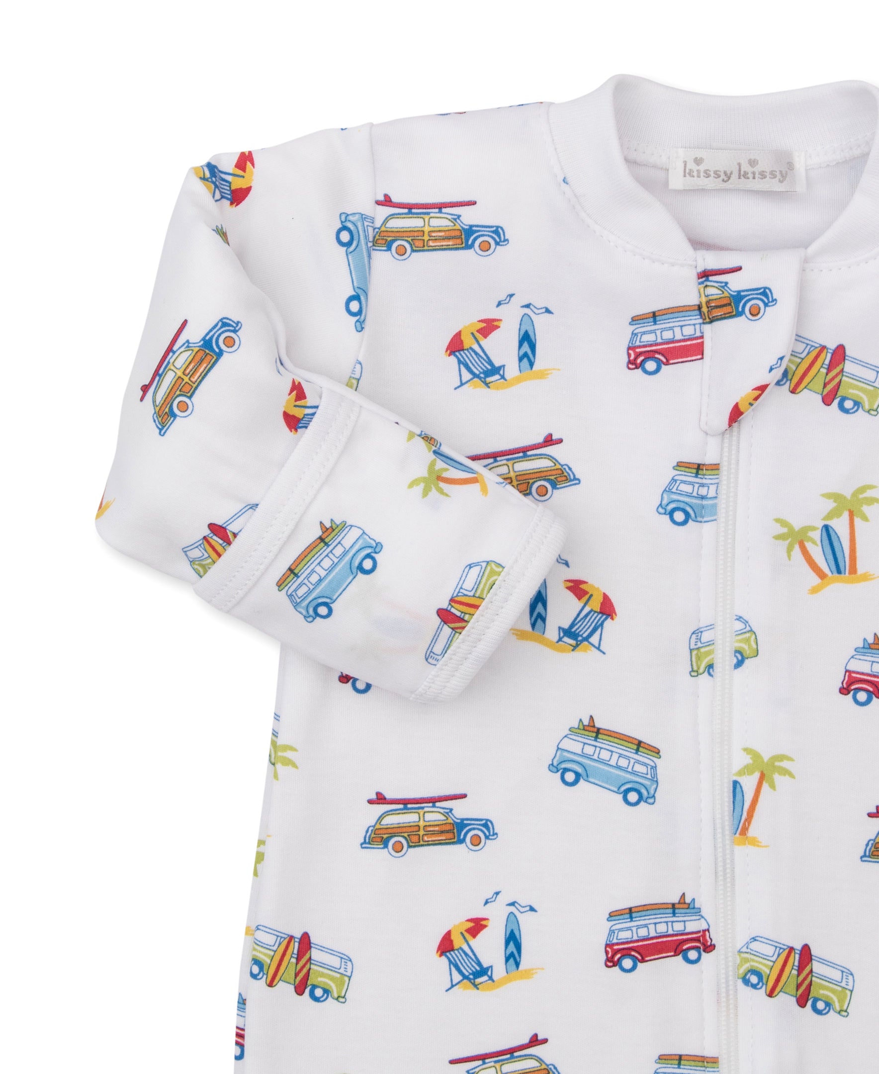 Surfing Vans Zip Footie - Kissy Kissy