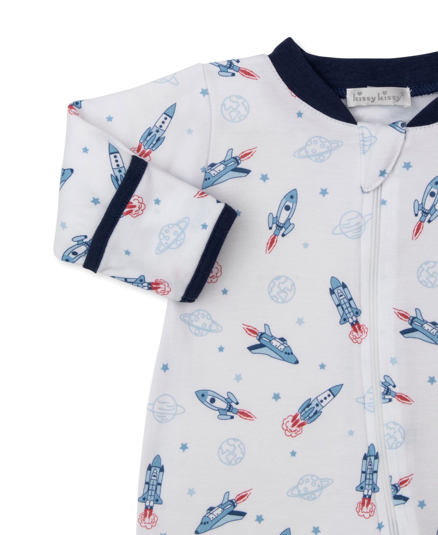 Space Voyage Zip Footie - Kissy Kissy