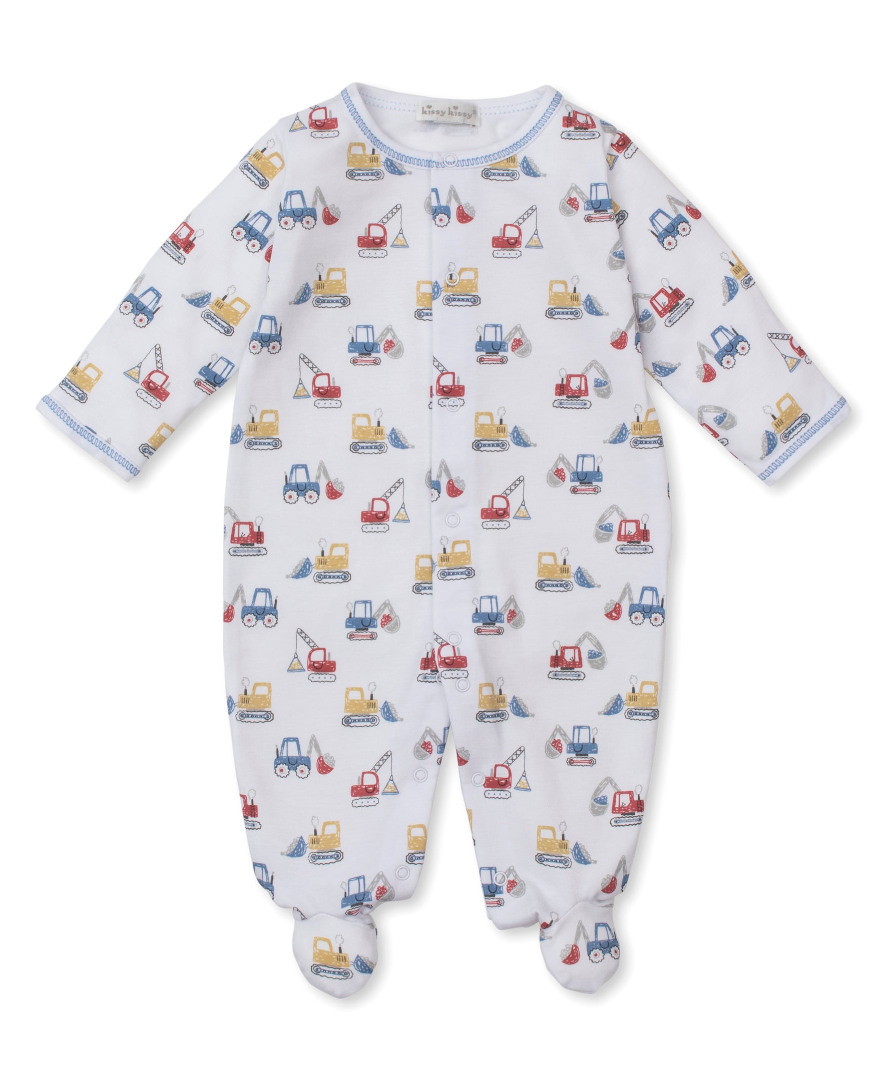 Construction Diggers Footie - Kissy Kissy