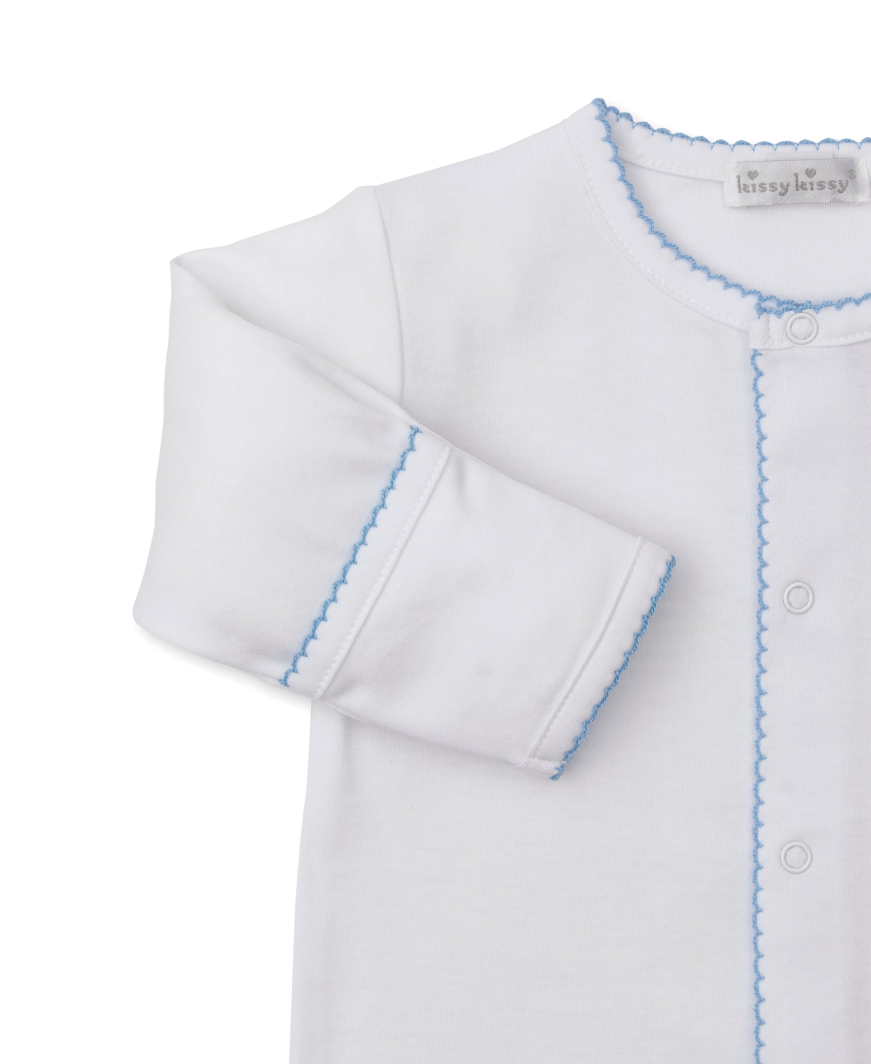 Vintage Toy Treasures White/Blue Footie & Hat Set - Kissy Kissy