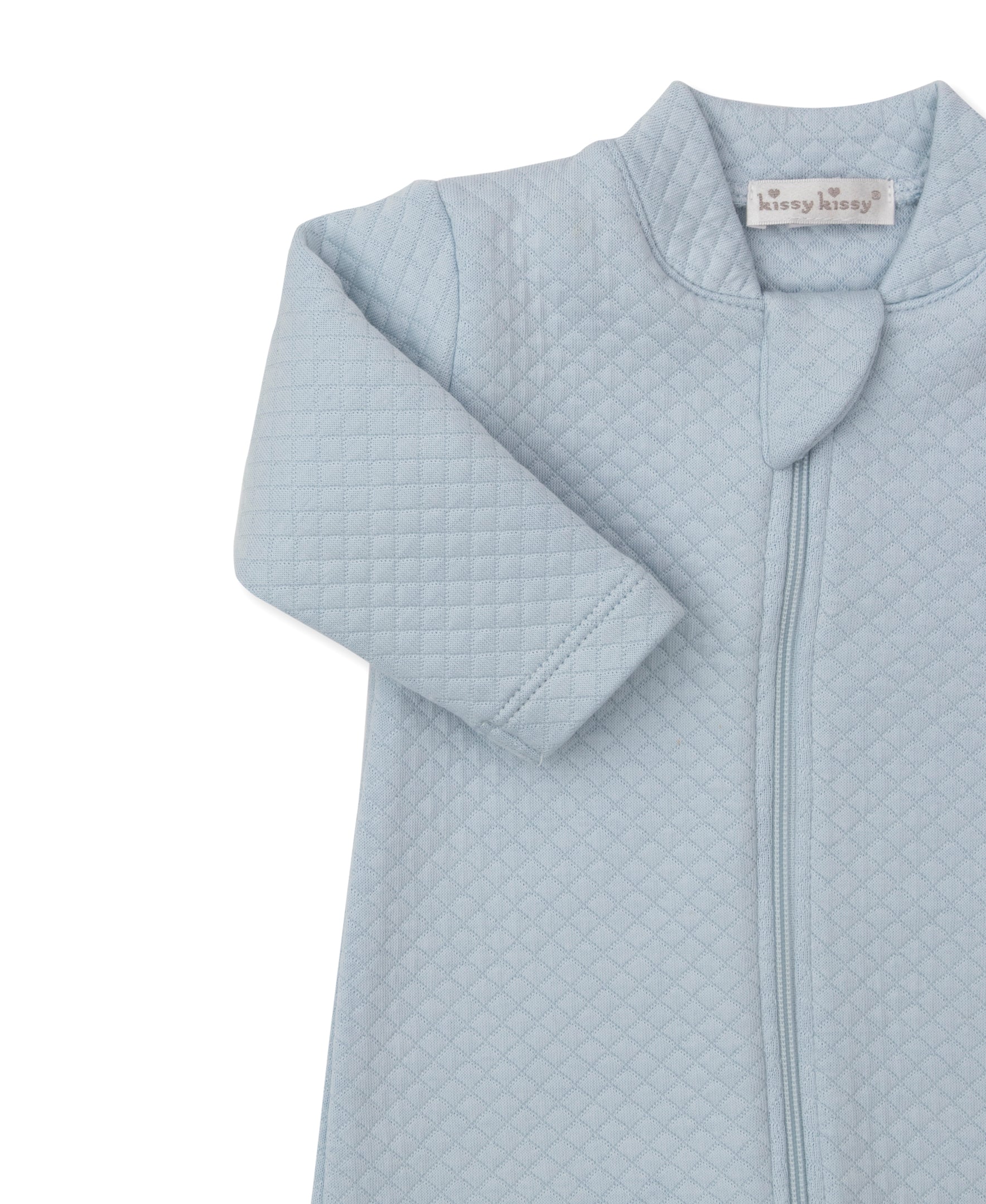 Pack of Pups Blue Jacquard Zip Footie - Kissy Kissy