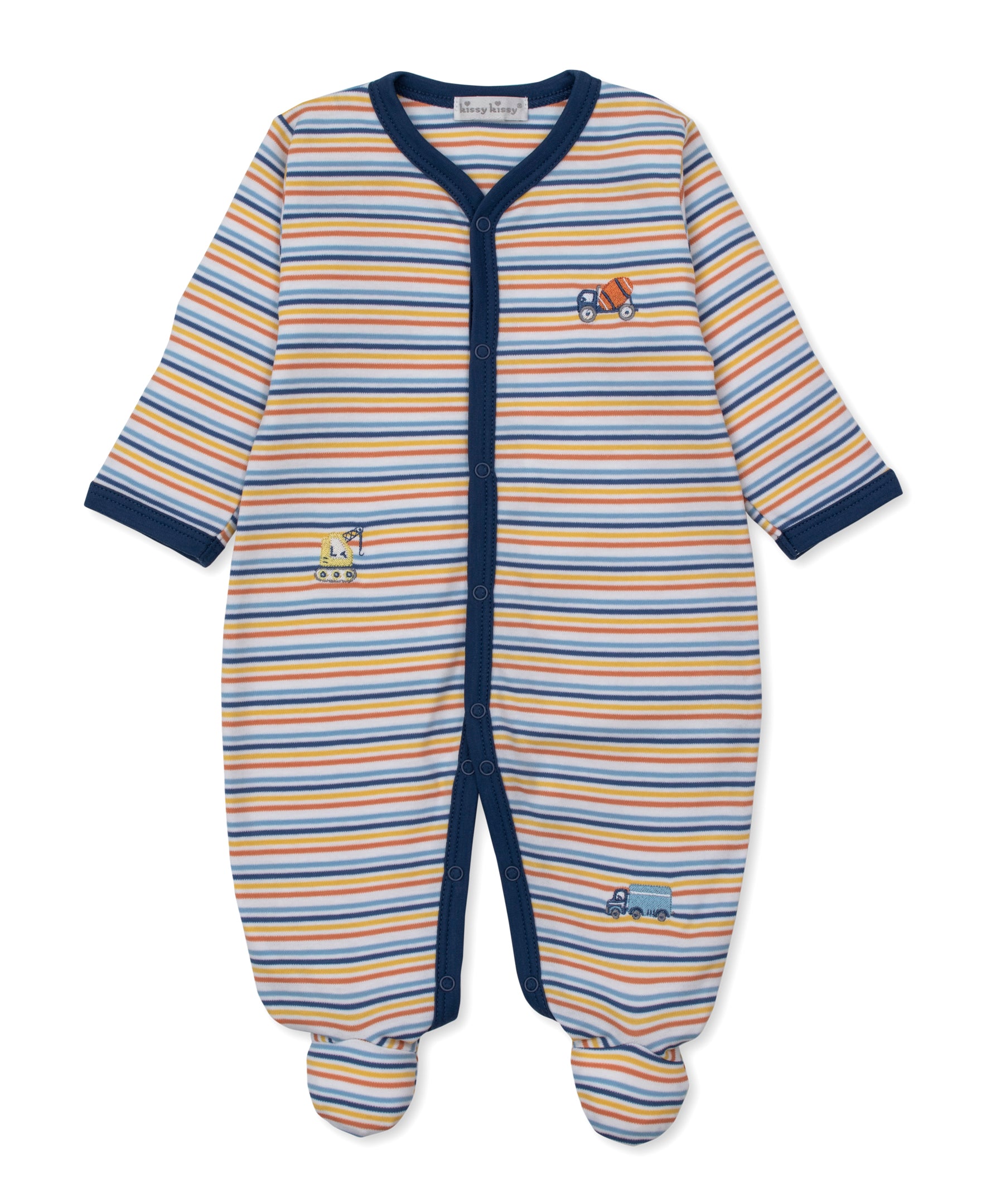 Construction Roadwork Stripe Footie - Kissy Kissy