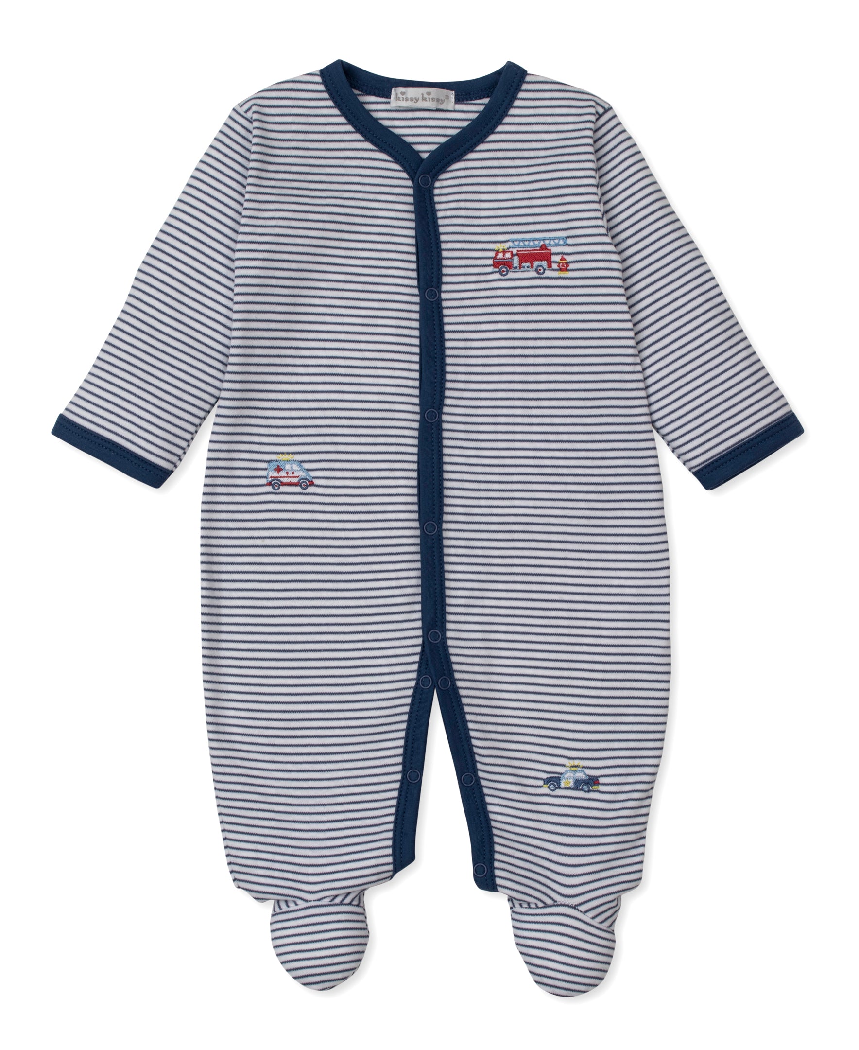 Rescue Raid Stripe Footie - Kissy Kissy