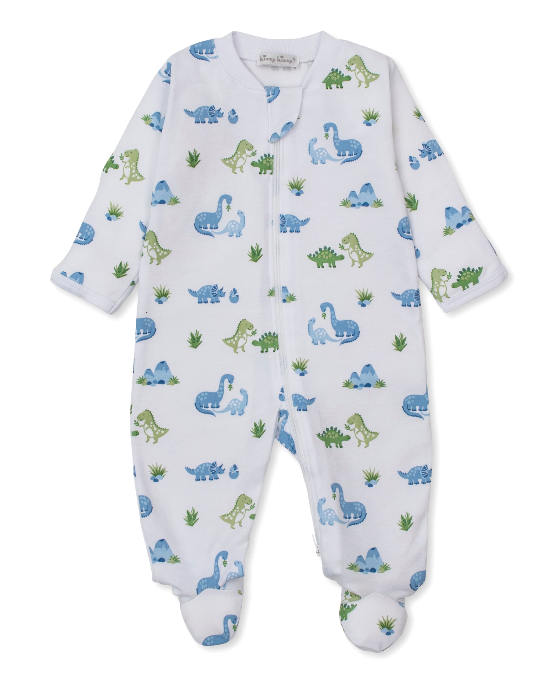 Dinosaur Delight Zip Footie - Kissy Kissy