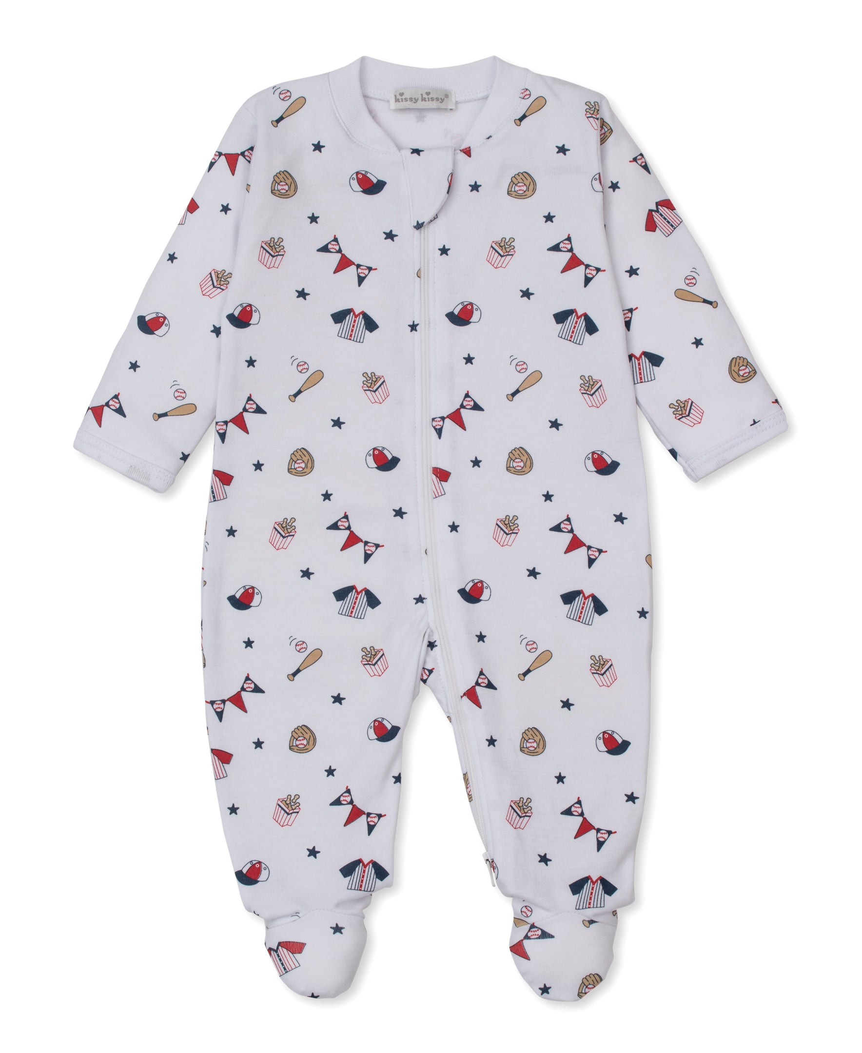 Fly Ball Zip Footie - Kissy Kissy