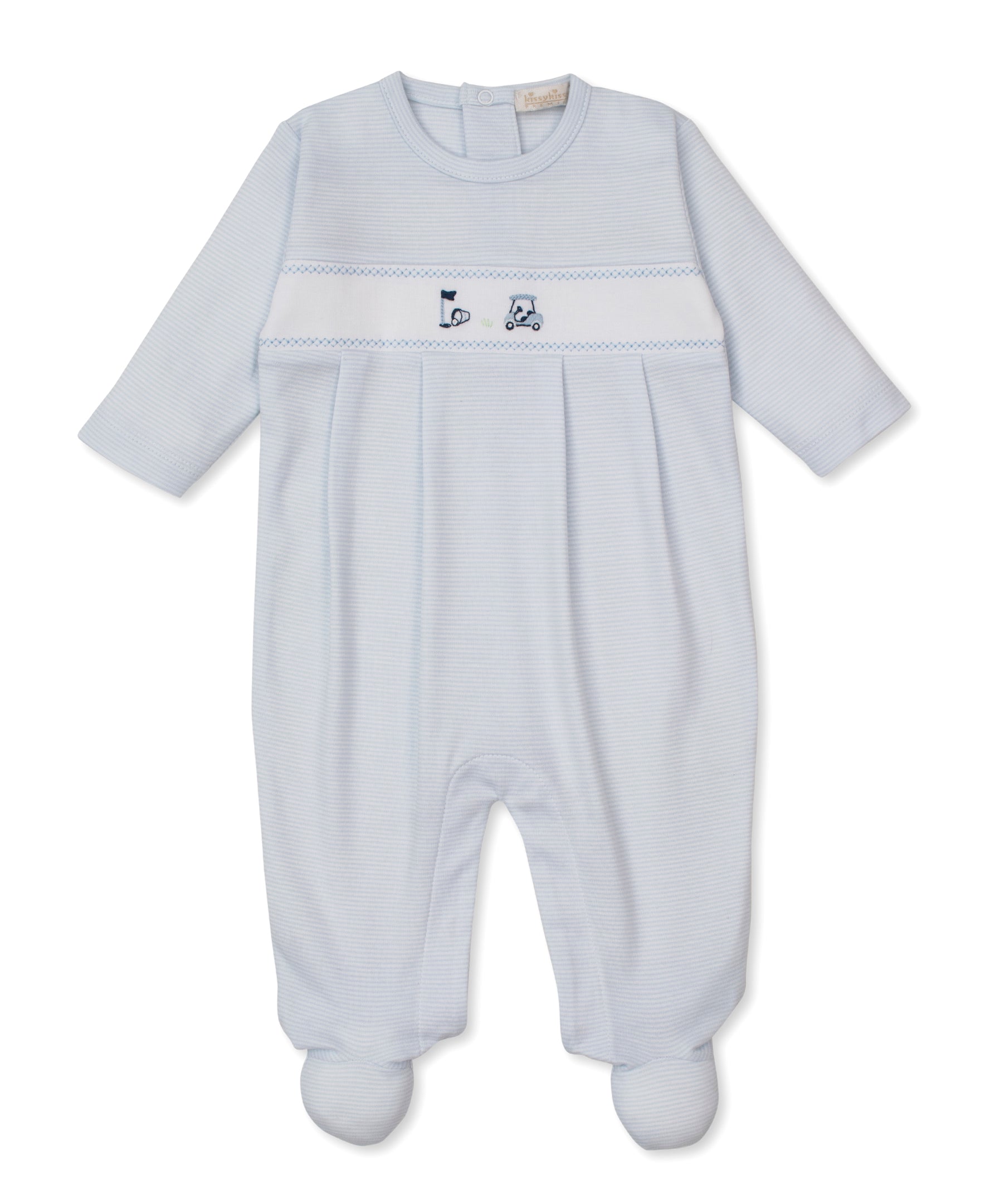 Premier Golf Championship Hand Emb. Stripe Footie - Kissy Kissy