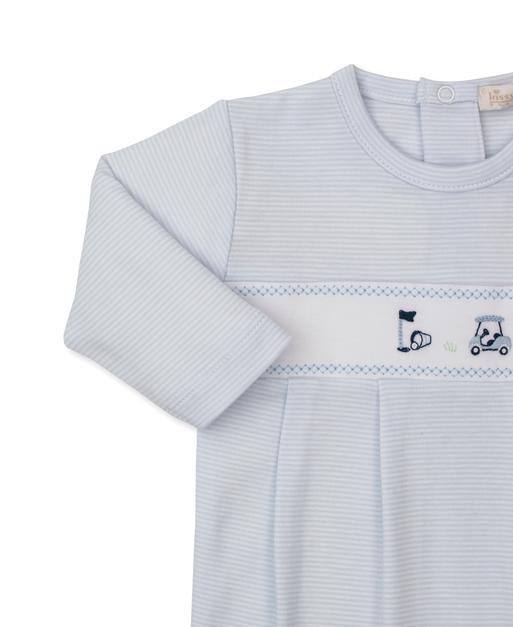 Premier Golf Championship Hand Emb. Stripe Footie - Kissy Kissy