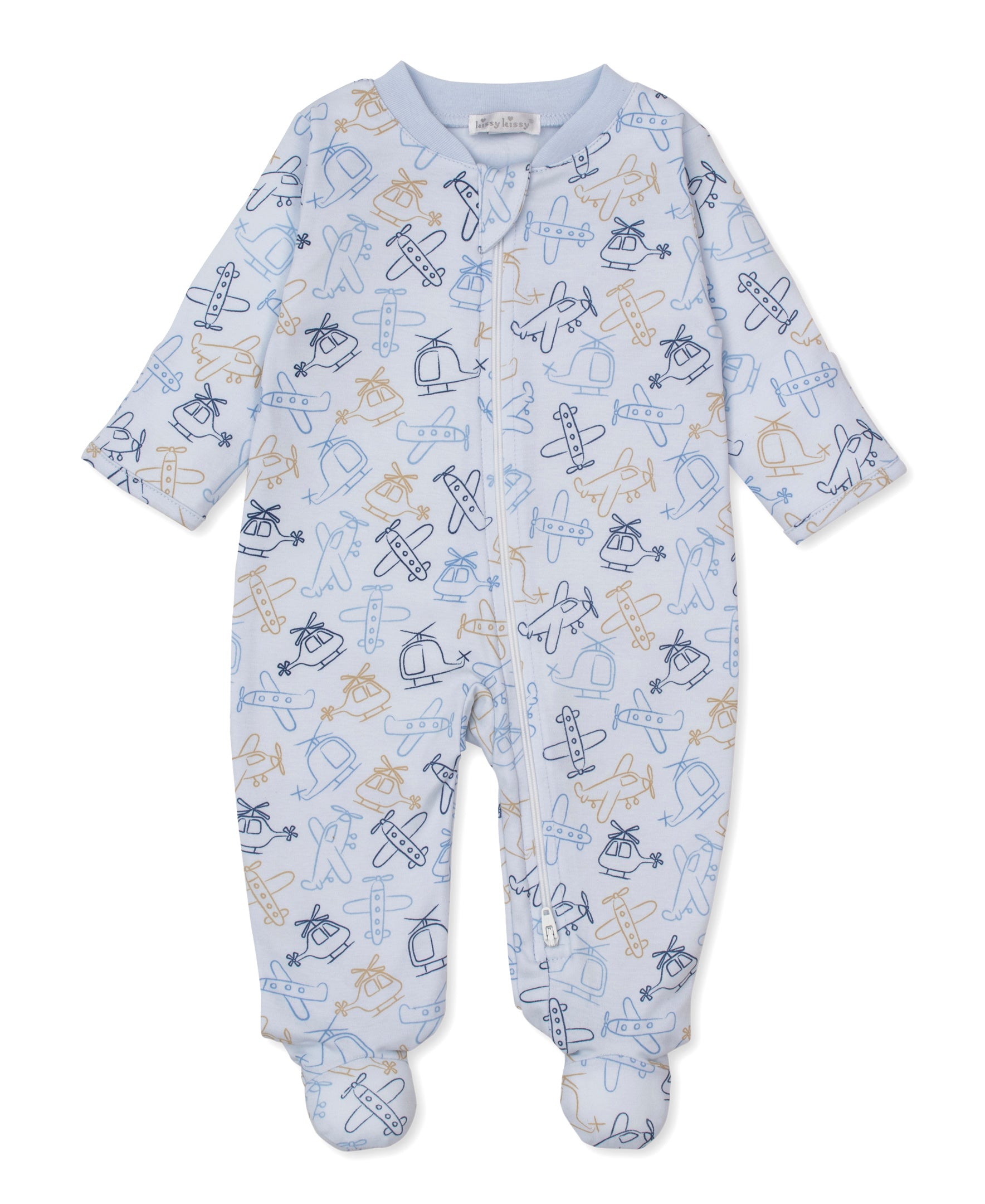Air Travel Zip Footie - Kissy Kissy