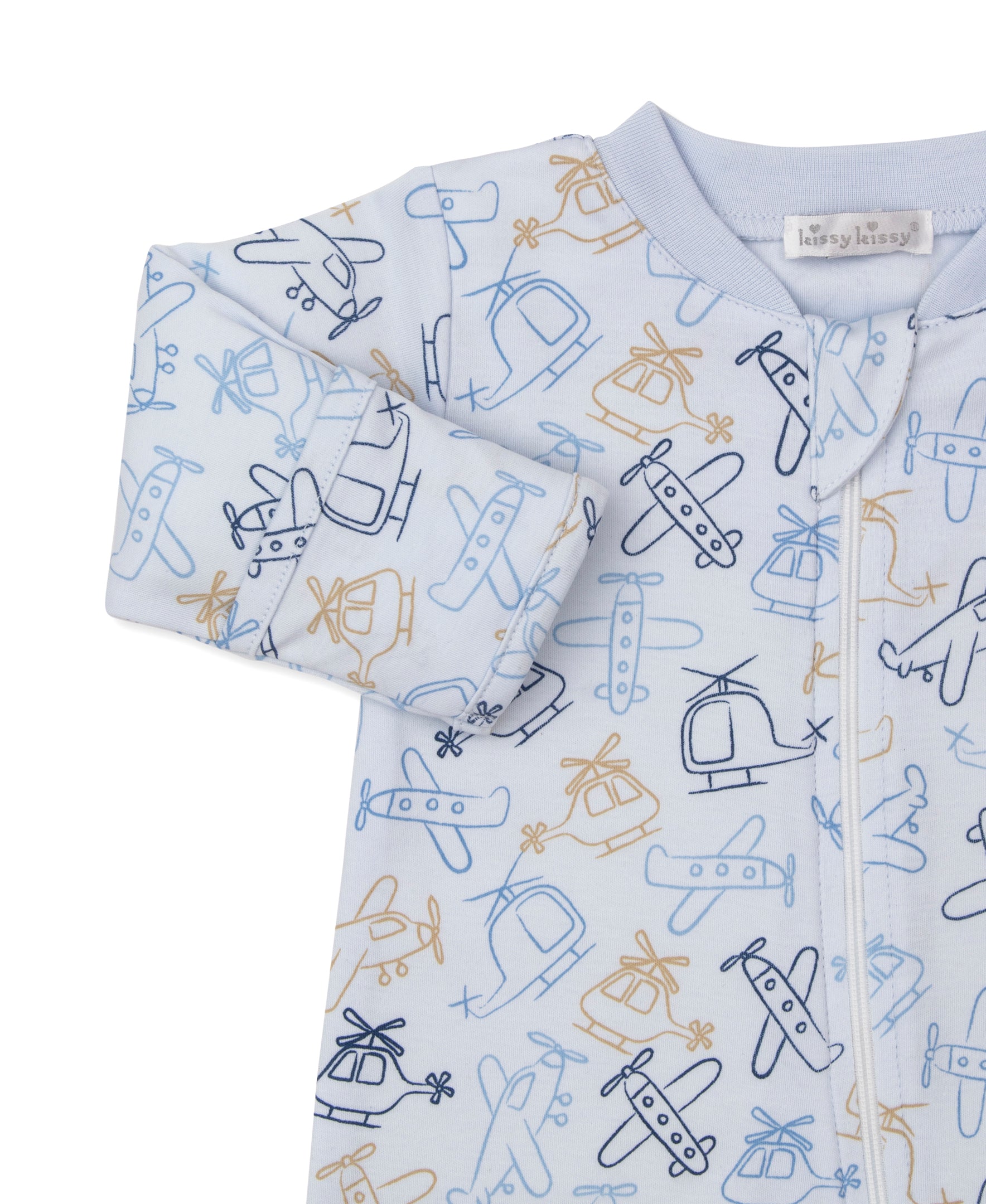 Air Travel Zip Footie - Kissy Kissy