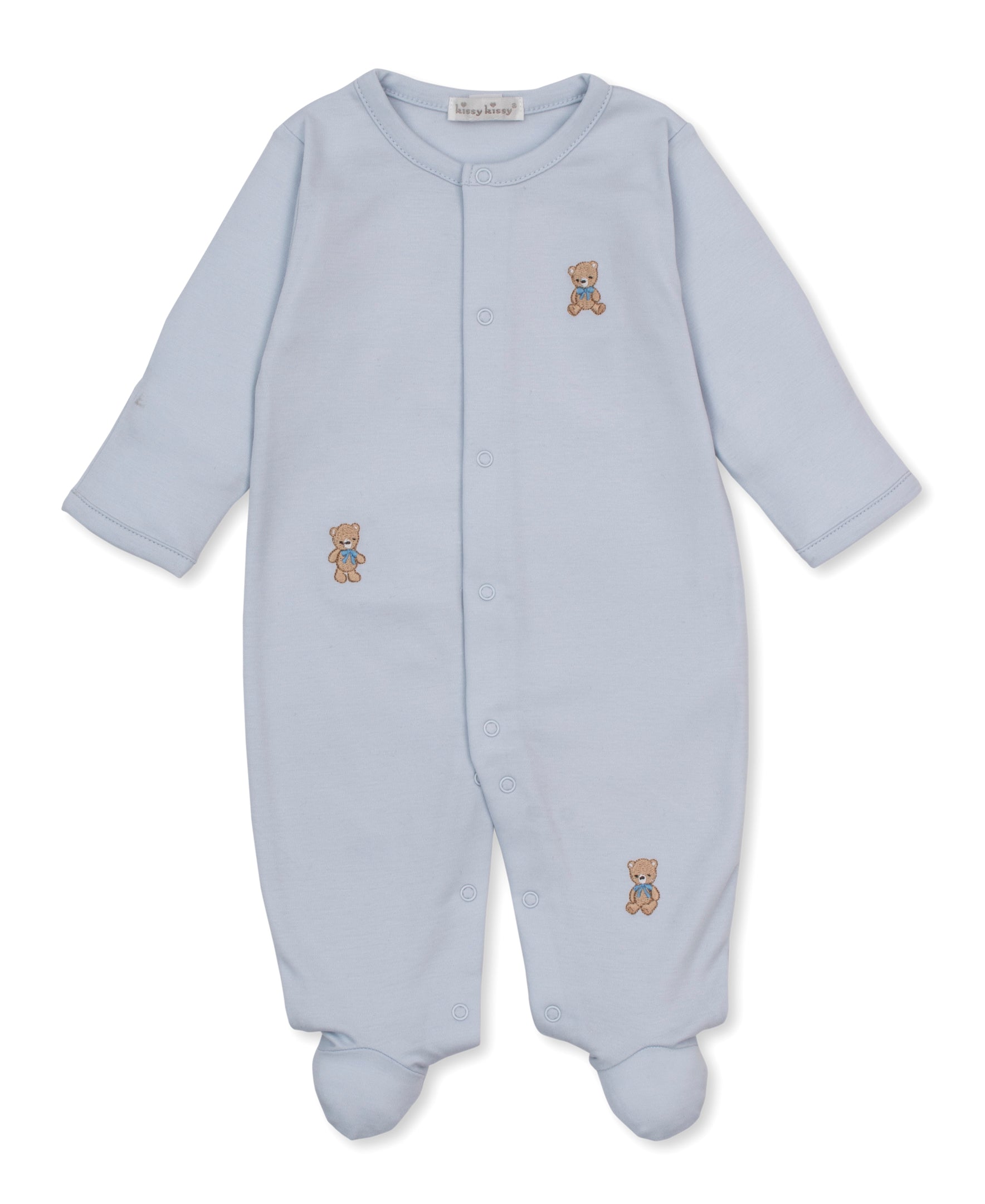 Teddy Bear Club Blue Footie - Kissy Kissy