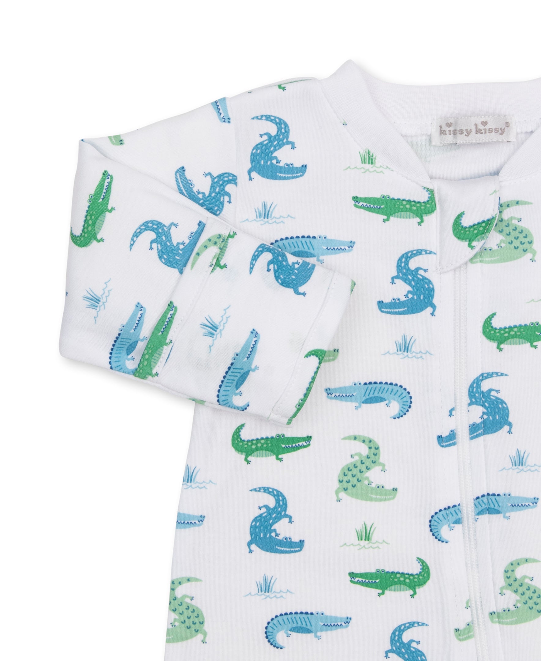 Cruising Crocodiles Zip Footie & Hat Set - Kissy Kissy