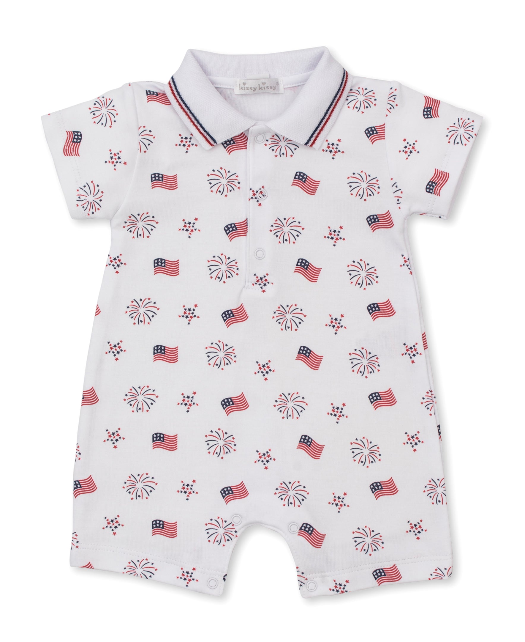 Bold Stripes & Bright Stars Short Playsuit - Kissy Kissy