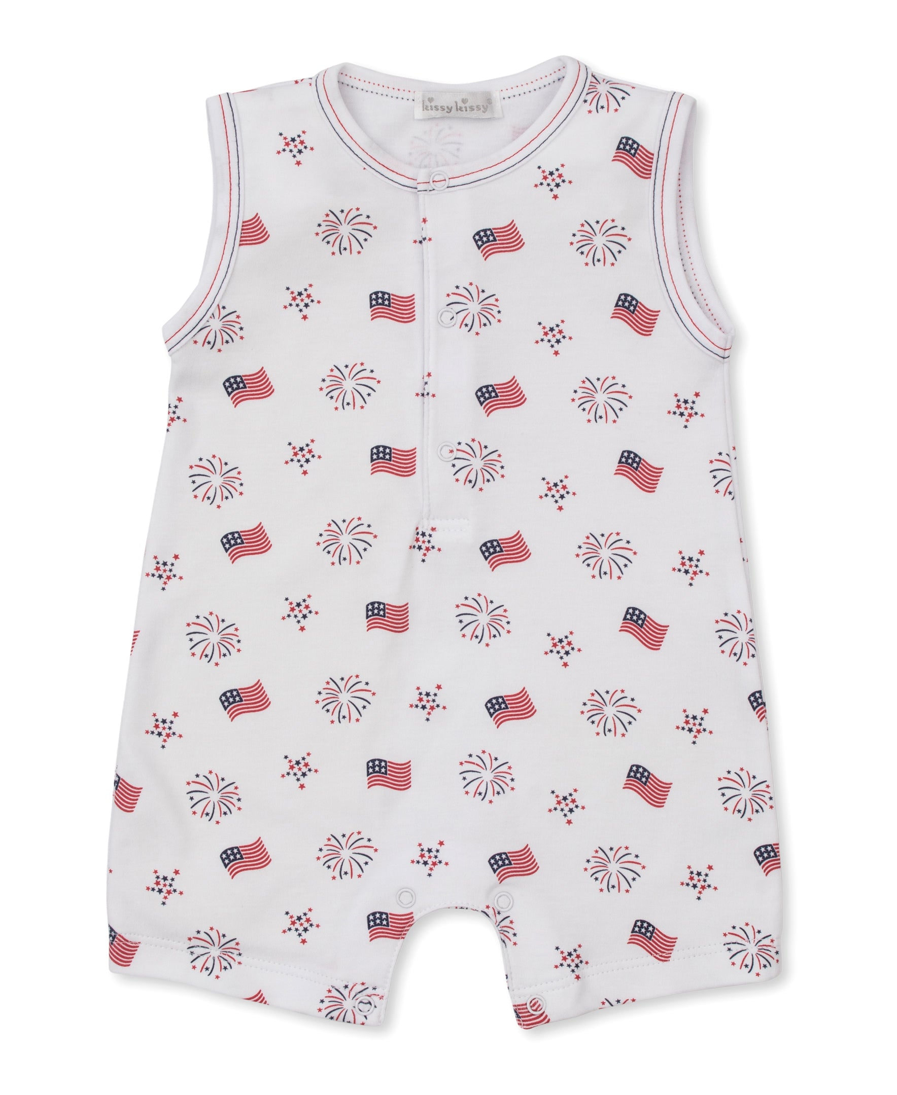 Bold Stripes & Bright Stars Sleeveless Playsuit - Kissy Kissy