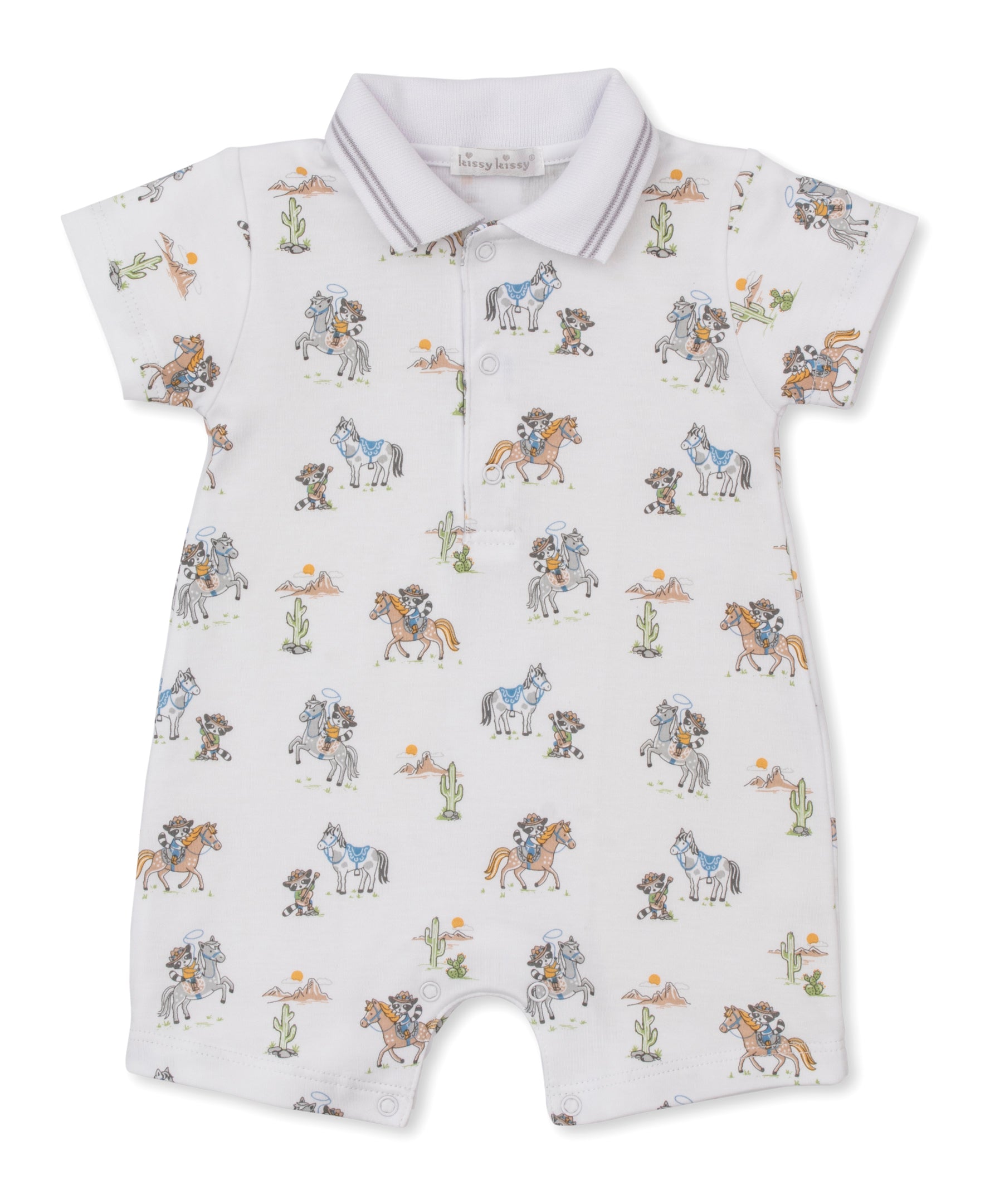 Cowpokes Roundup Short Playsuit & Bucket Hat Set - Kissy Kissy
