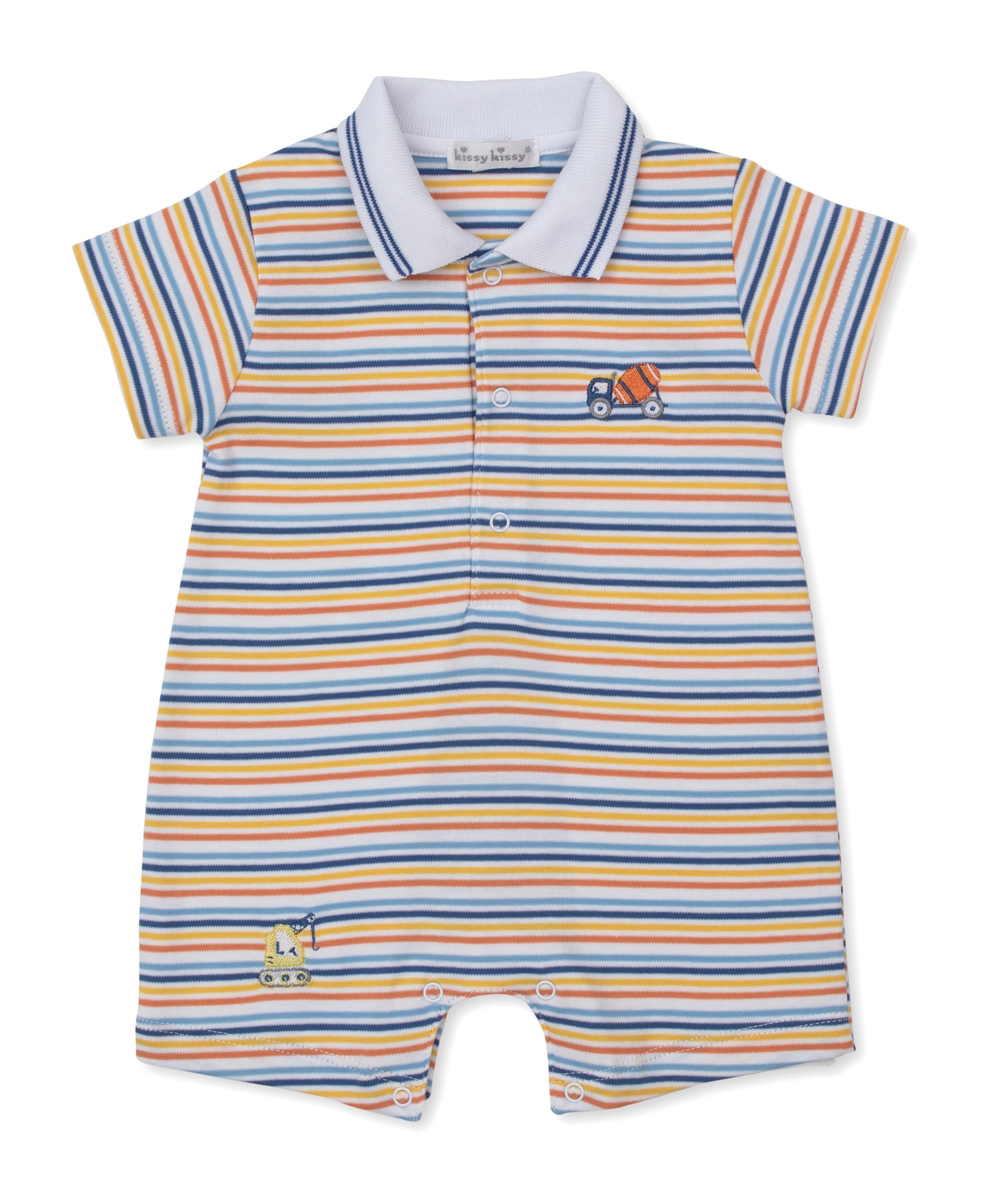 Construction Roadwork Short Stripe Playsuit - Kissy Kissy