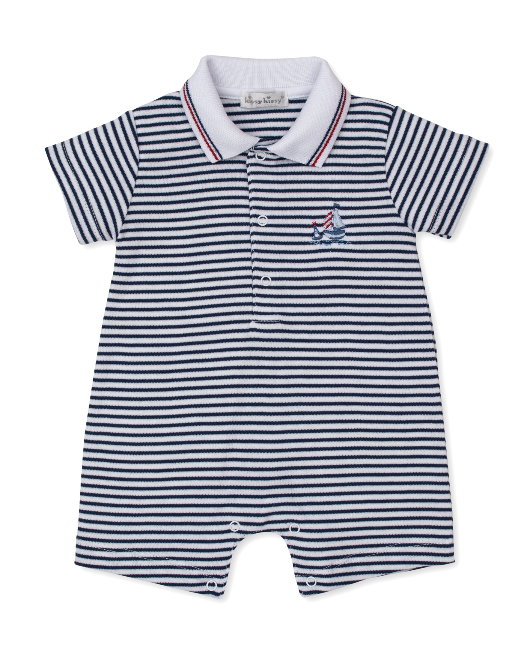Red, White, & Blue Regatta Short Stripe Playsuit - Kissy Kissy