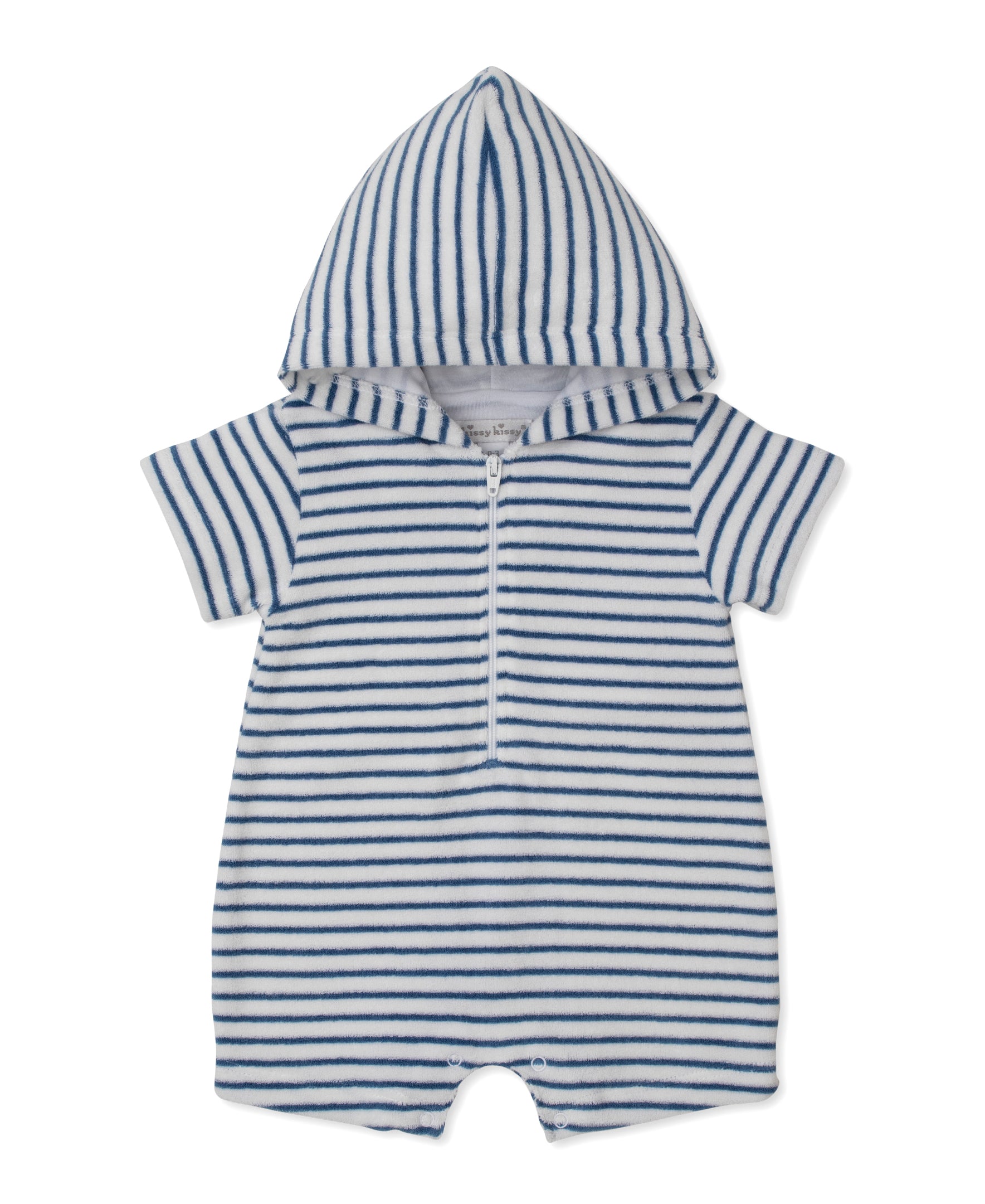 Ocean Antics Blue Terry Romper - Kissy Kissy