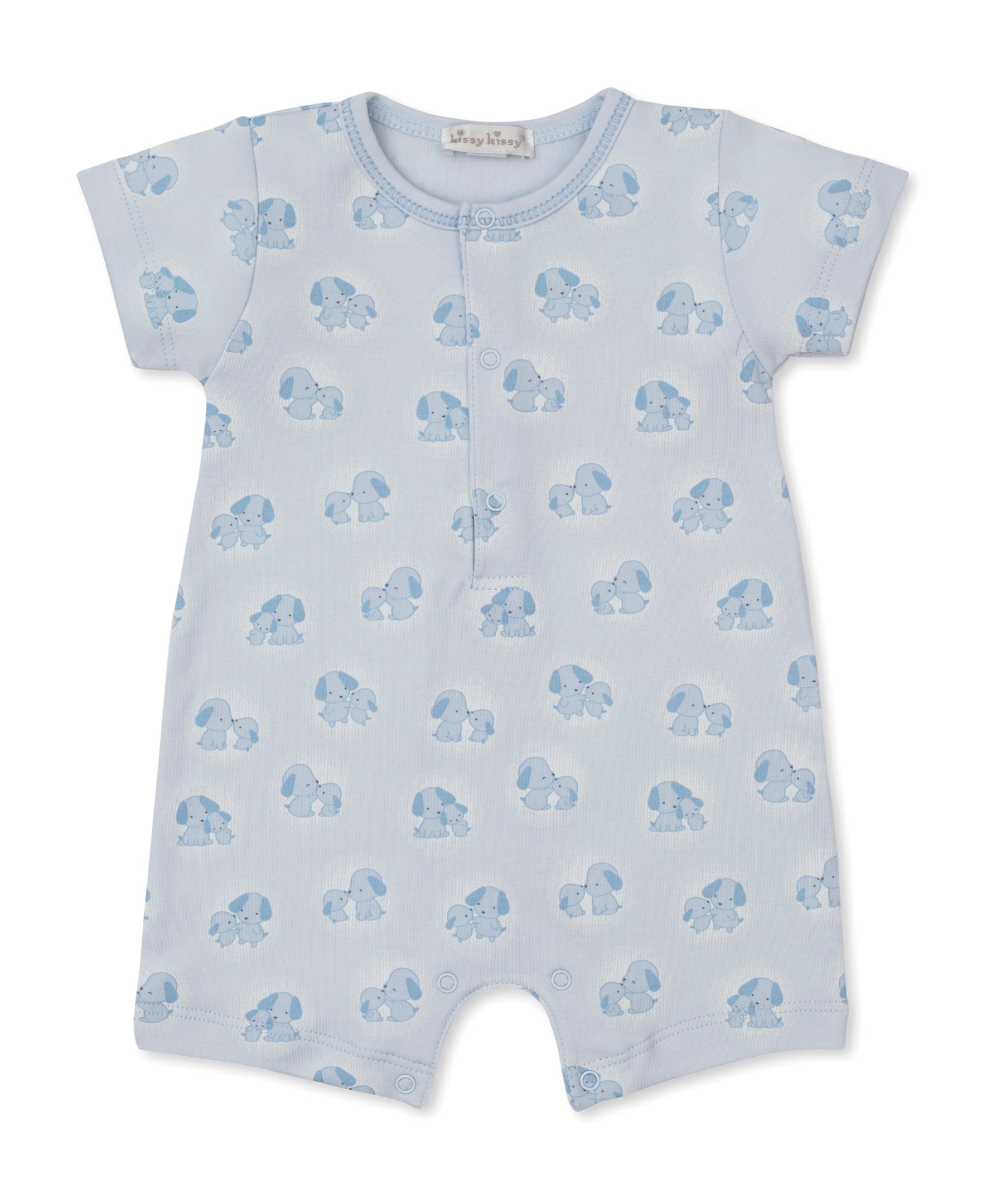 Puppy Family Blue Short Playsuit