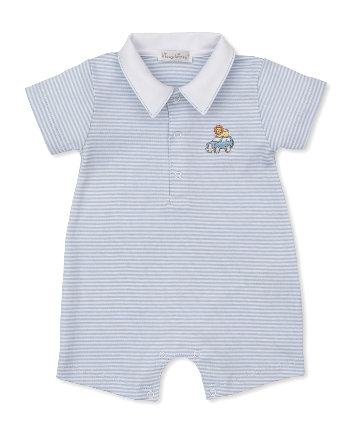Jungle Safari Short Stripe Playsuit w/ Collar - Kissy Kissy