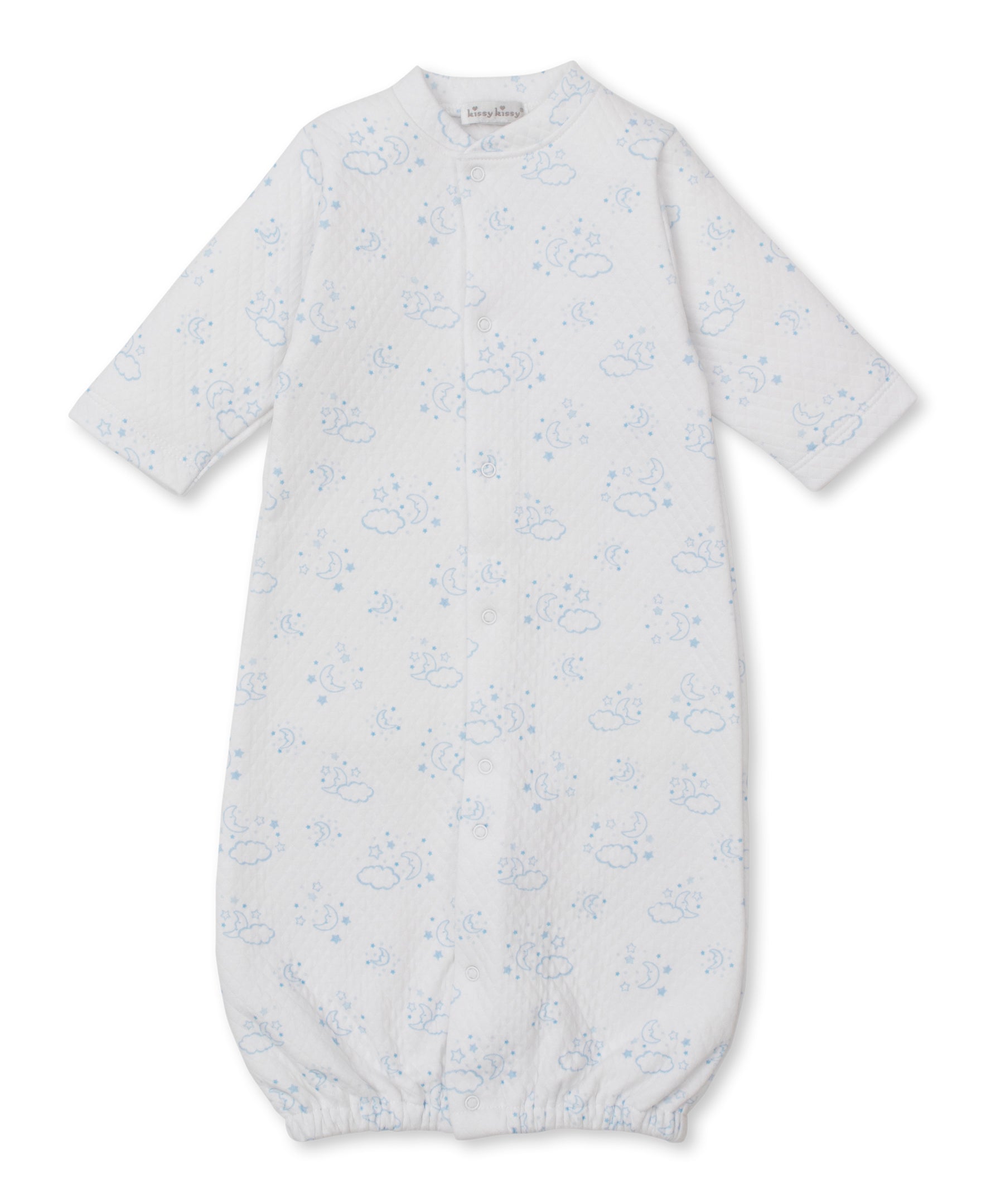 Cheerful Goodnight Blue Jacquard Convertible Gown - Kissy Kissy