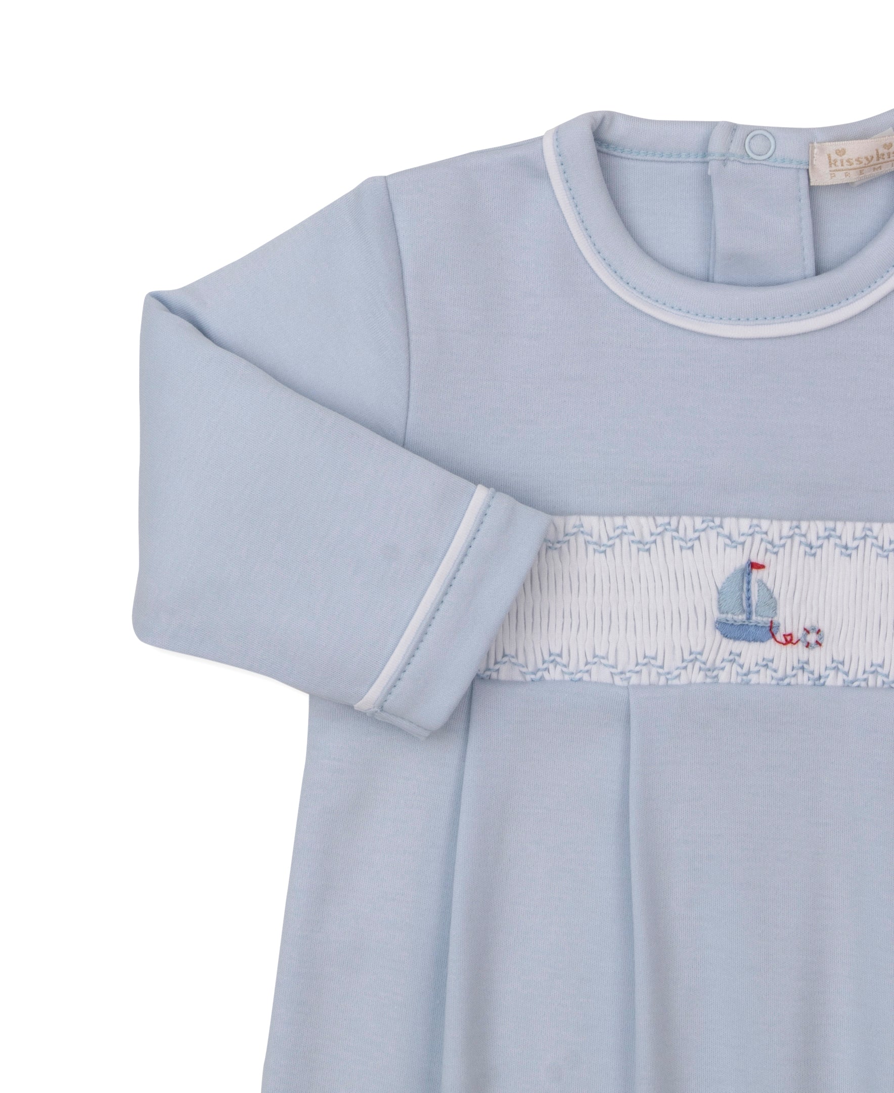 CLB Summer Medley 26 Blue Hand Smocked Sack Gown