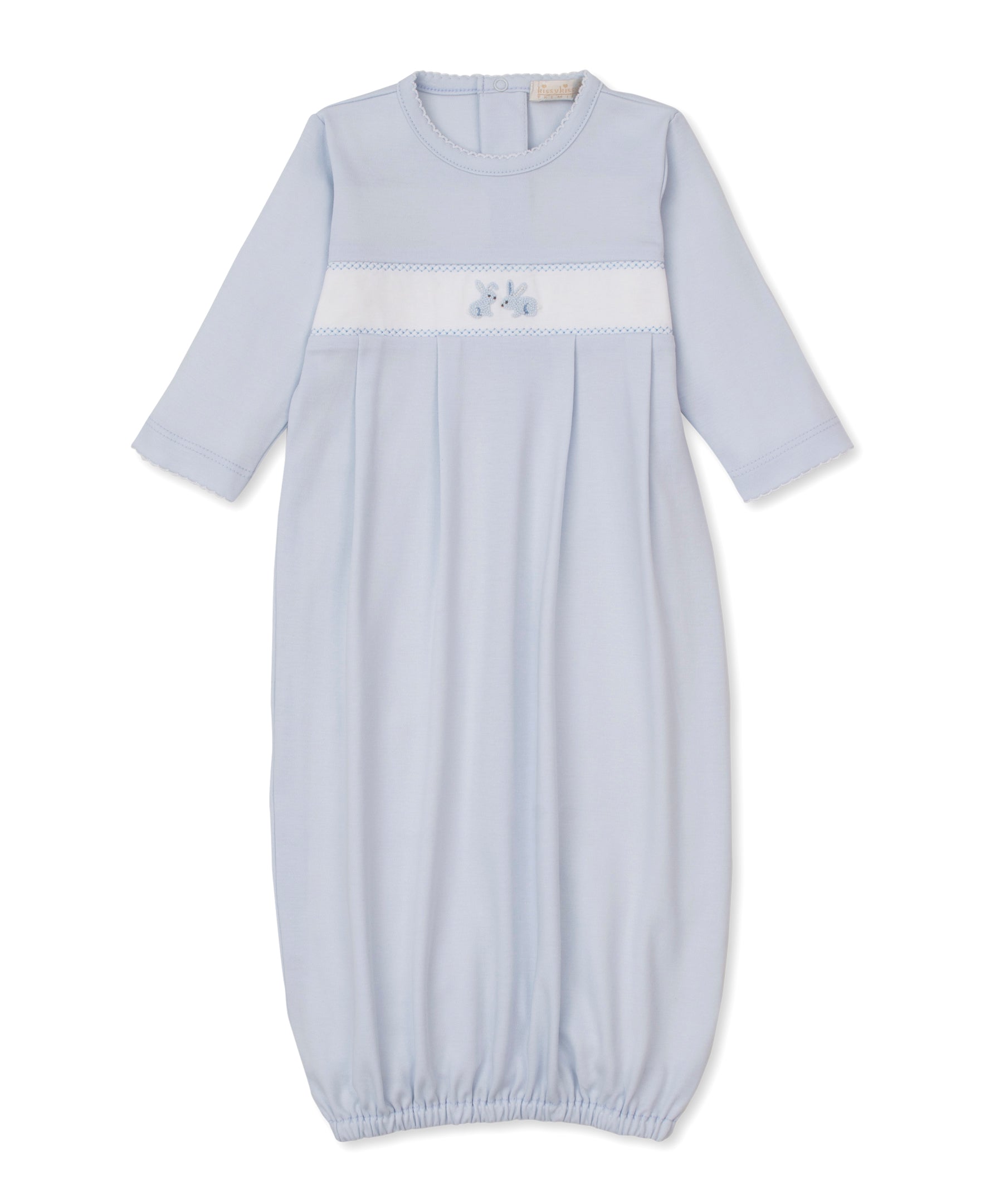 Premier Springtime Bunny Fun Blue Hand Emb. Sack Gown - Kissy Kissy