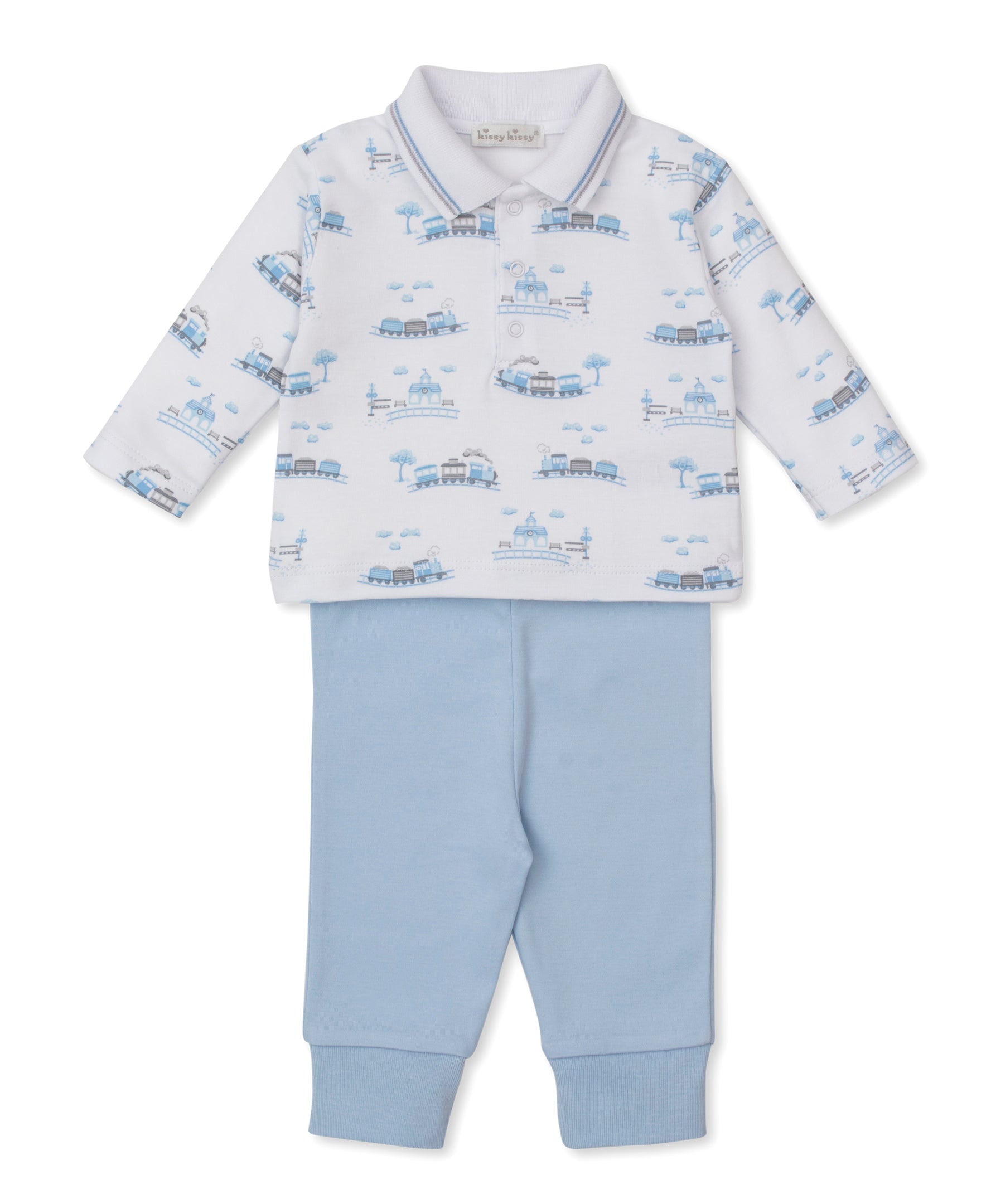 Roundabout Railroad Pant Set - Kissy Kissy